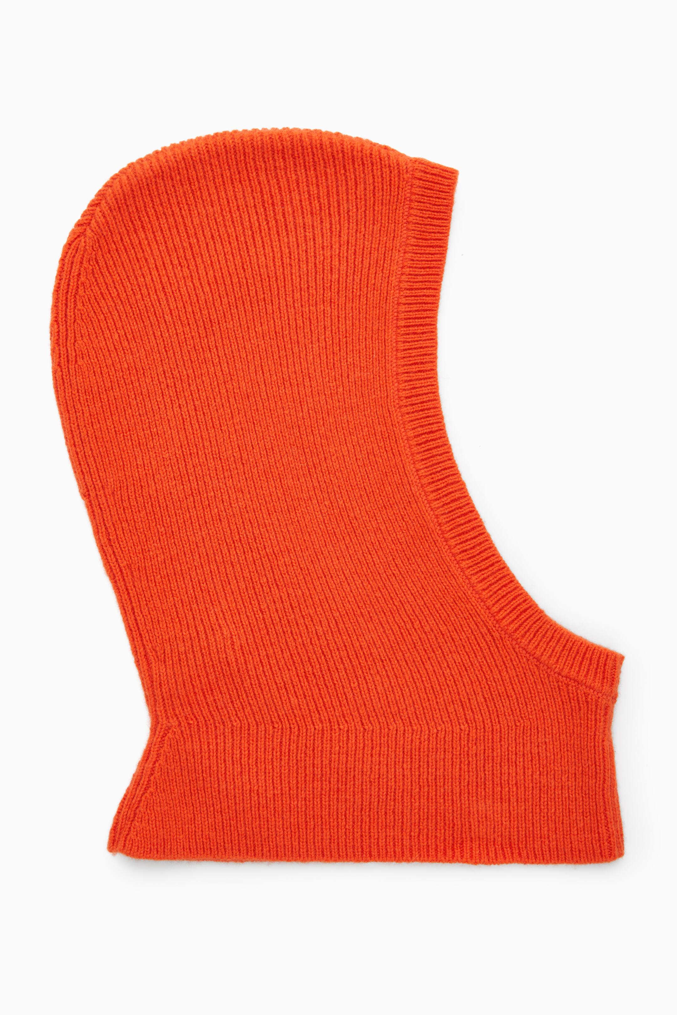 Se større billede: RIBBED WOOL-CASHMERE BALACLAVA - ORANGE - DAME | H&M DK 1