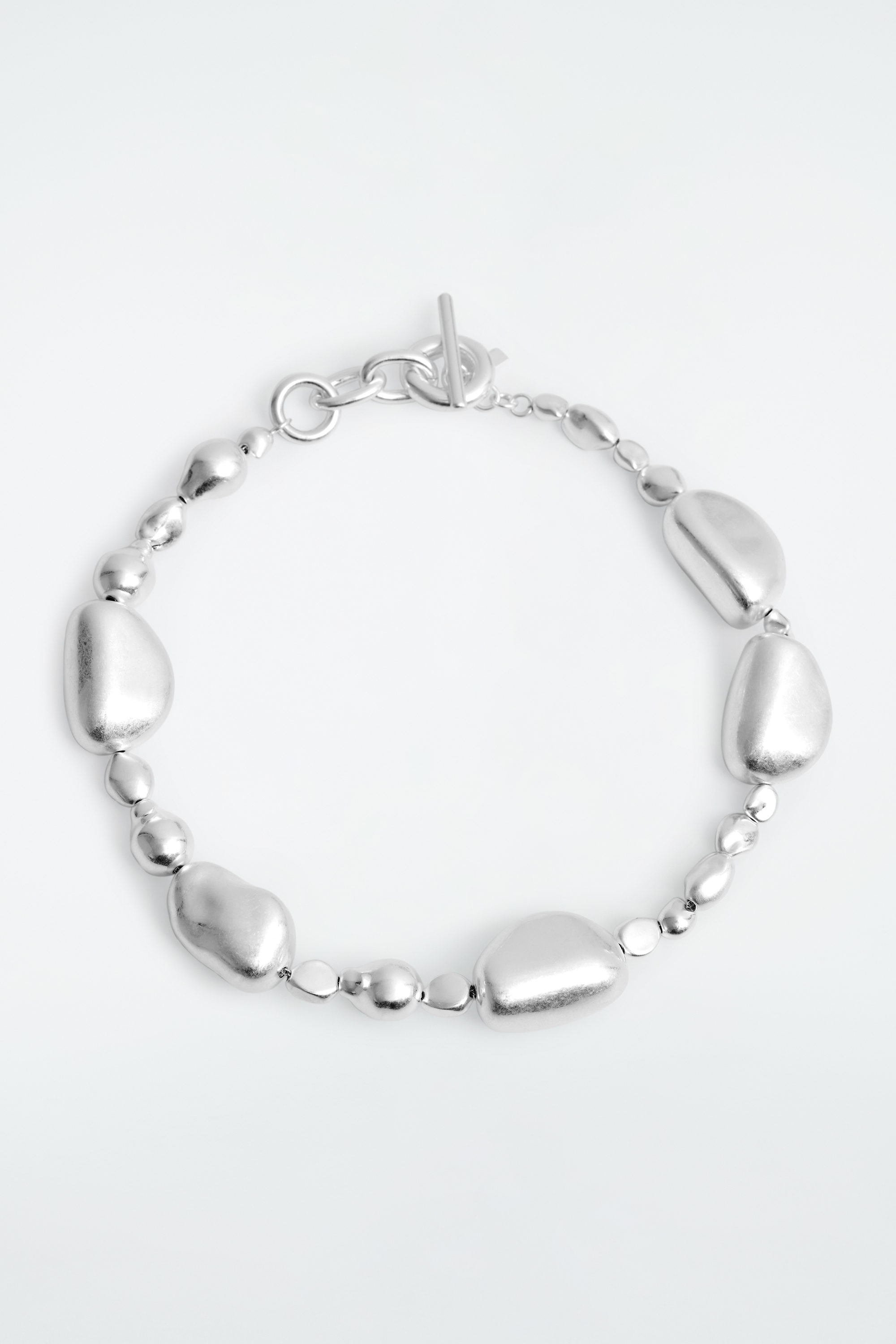 ☆TATIANA☆ Silver 925 Happy Bean Beads Necklace NZ2441 CHUNKY CHAIN NECKLACE - SILVER | COS