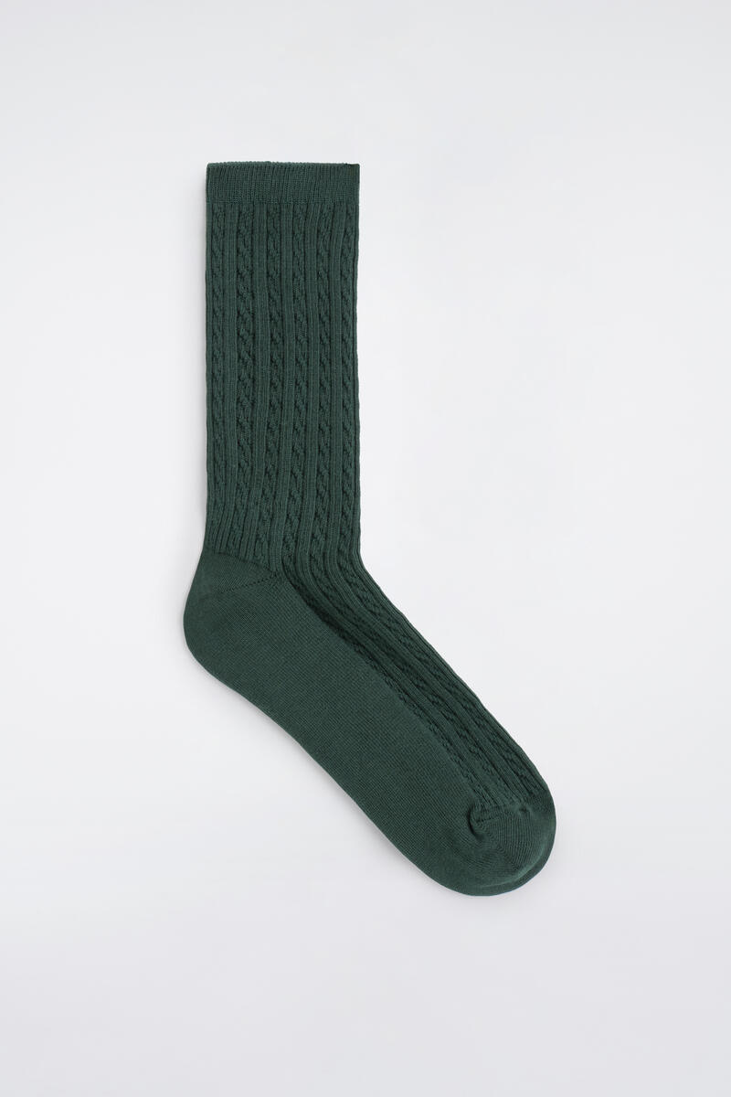 Cable-Knit Socks