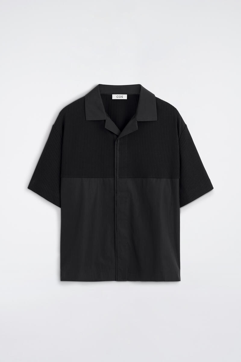 Relaxed Contrast-Panel Shirt