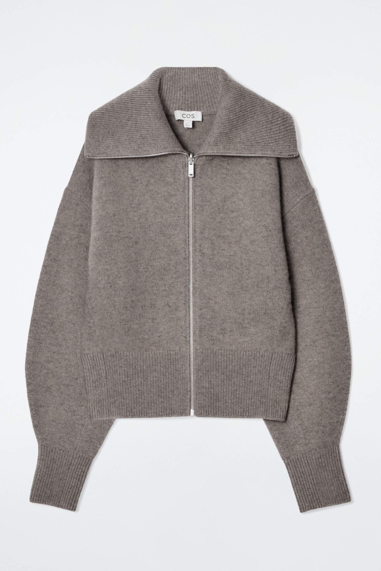 WAISTED KNITTED WOOL BOMBER JACKET - MOLE