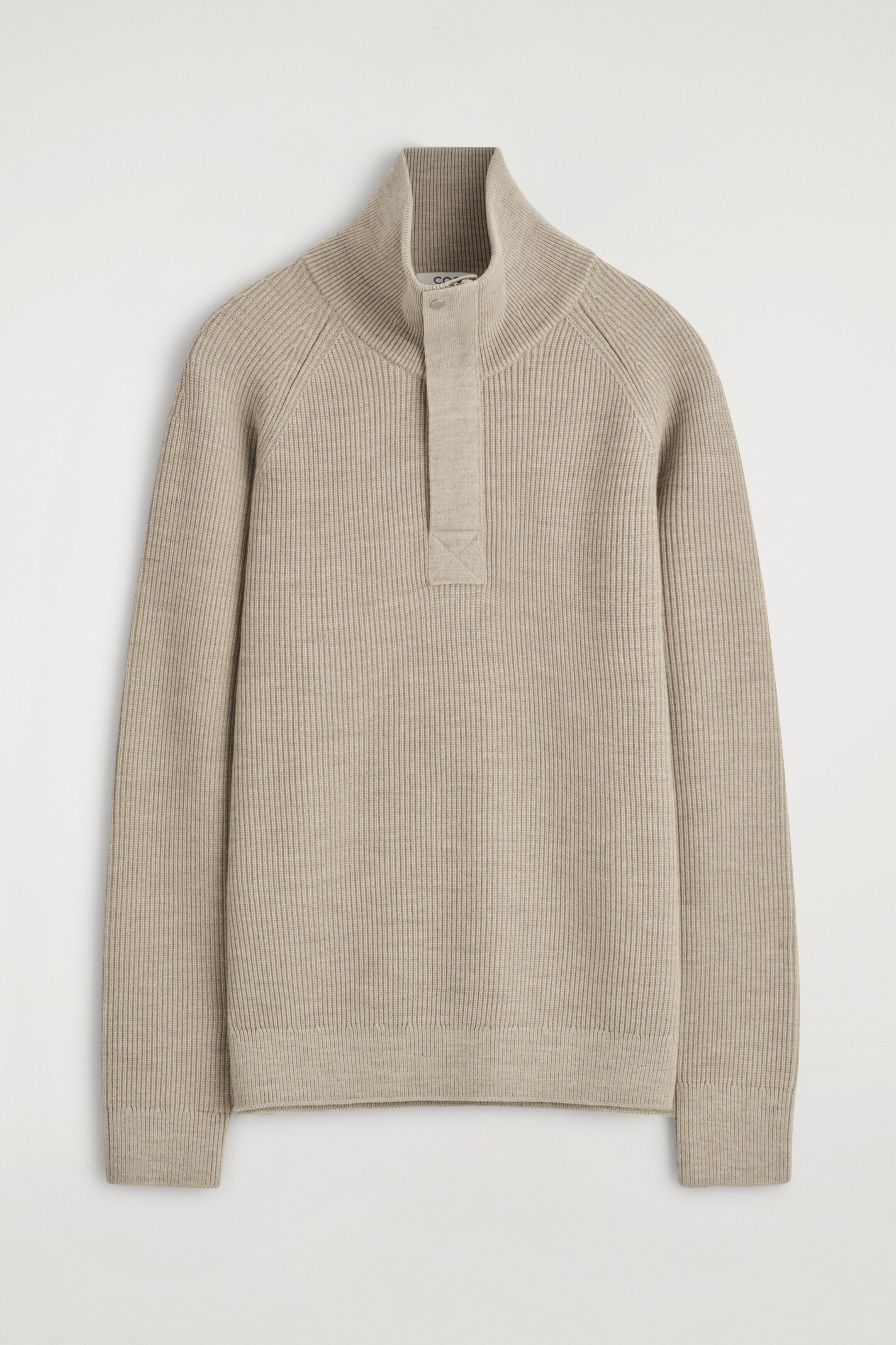Agrandir l'image: PULL DEMI-ZIPPÉ EN LAINE CÔTELÉE - BEIGE - HOMME | H&M FR 6