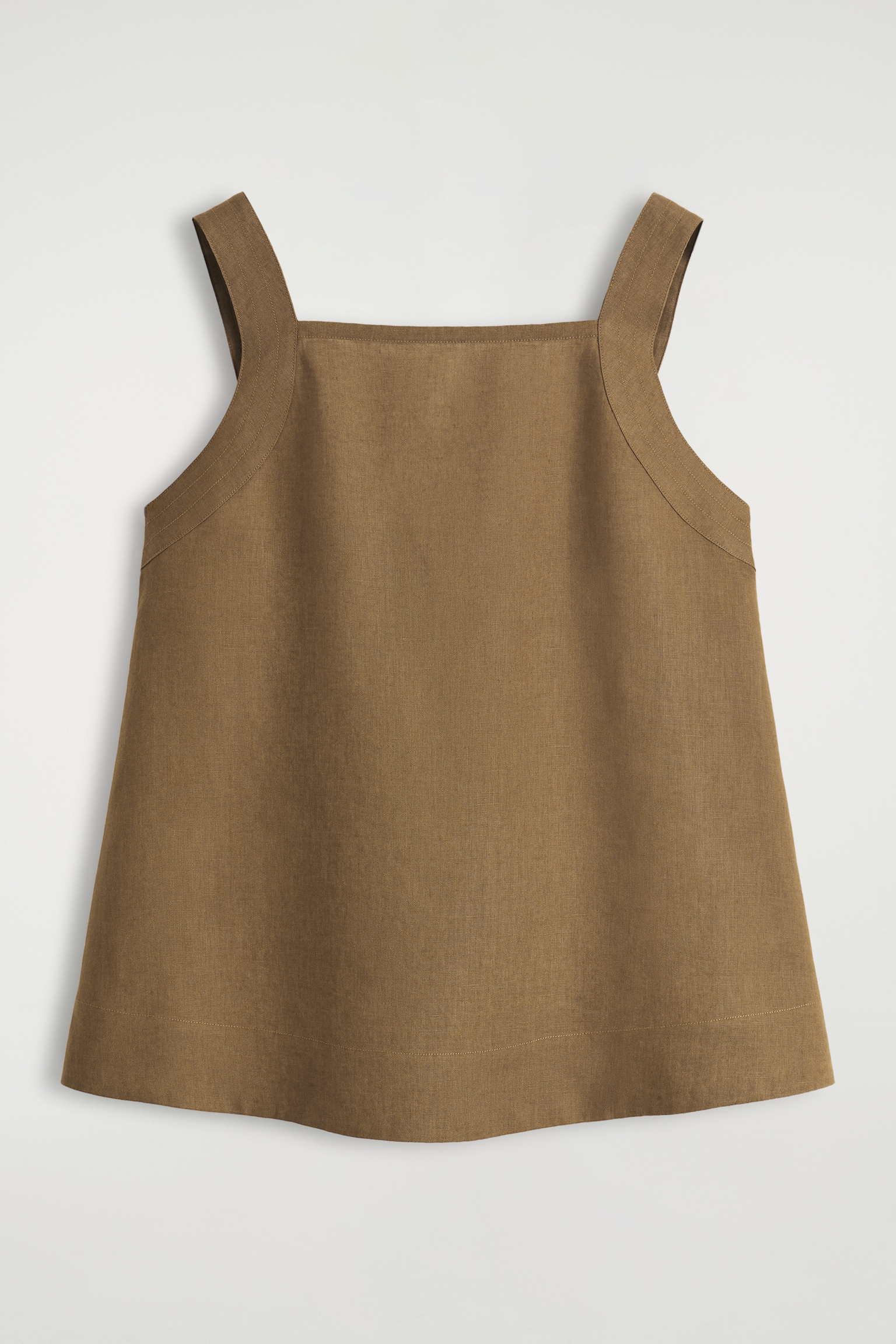 TOP DE LINO CON LAZADA - MARRÓN/NEGRO/MANDARINA - 2