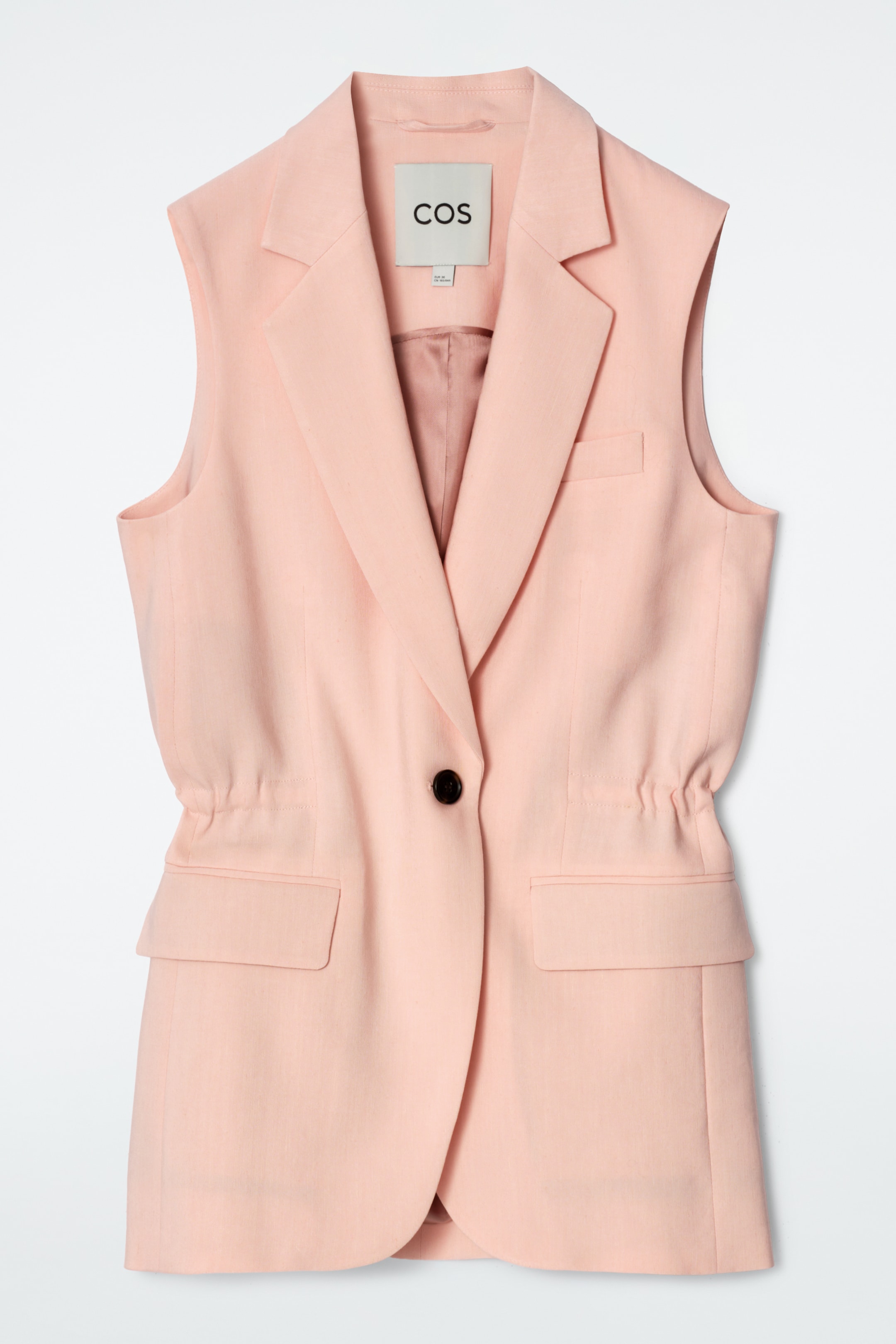 Ingrandisci l'immagine: SLIM LINEN WAISTCOAT - APRICOT - DONNA | H&M CH 6