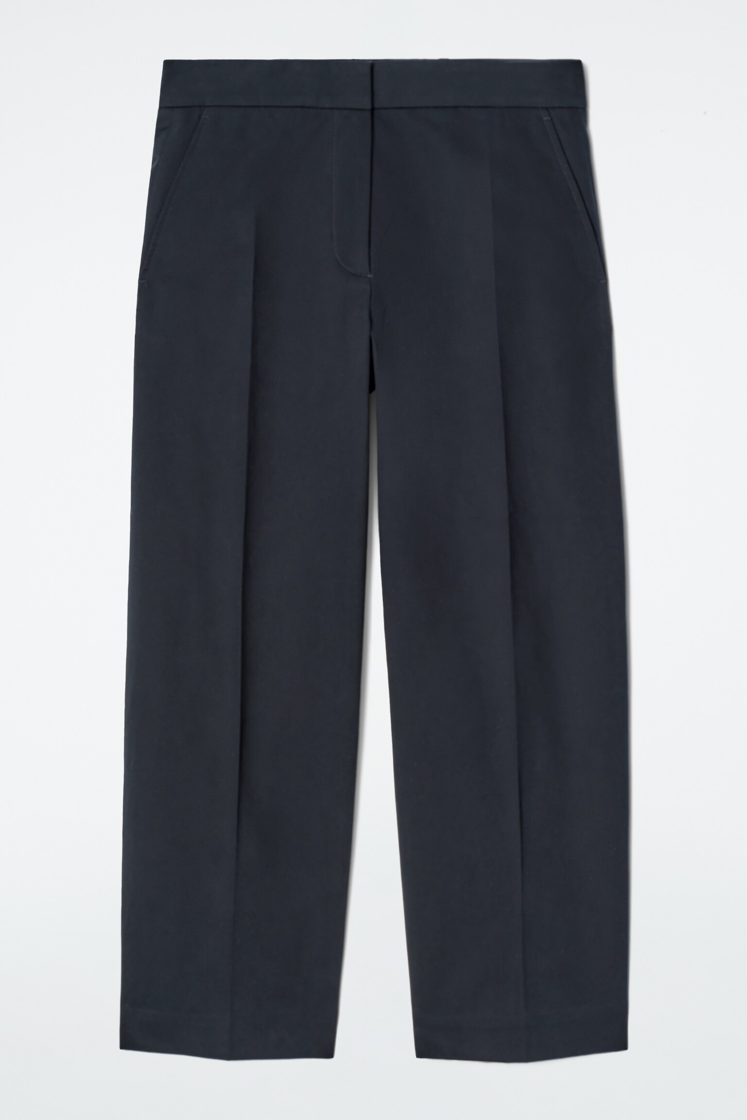 PANTALON CHINO EN SERGÉ DE COTON - BLEU MARINE - 2
