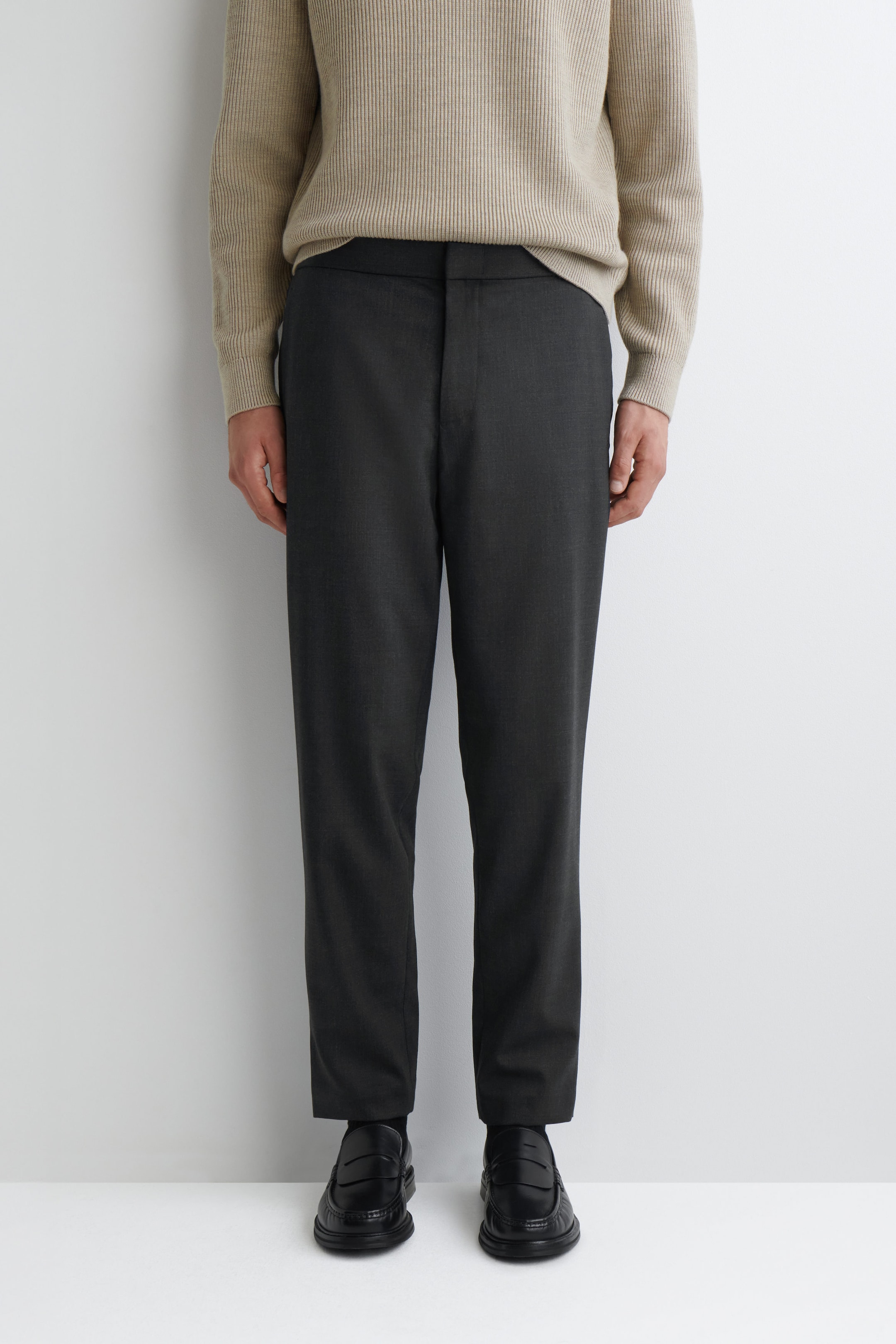 WOOL SLIM PANTS