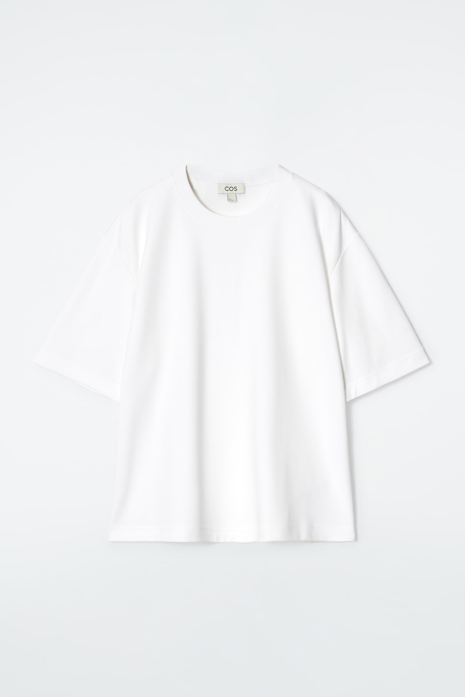 OVERSIZED COTTON T-SHIRT - WHITE/LIGHT GREEN/DARK RED - 2