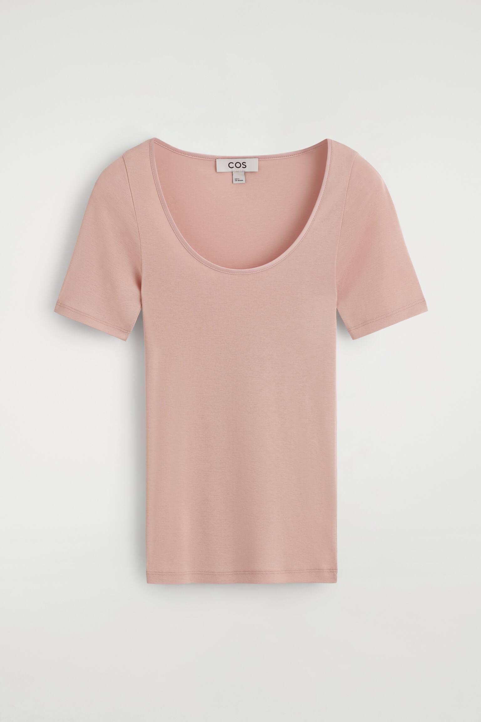 T-SHIRT IN JERSEY DI COTONE CON FINITURE IN RASO - ROSA/NERO - 2
