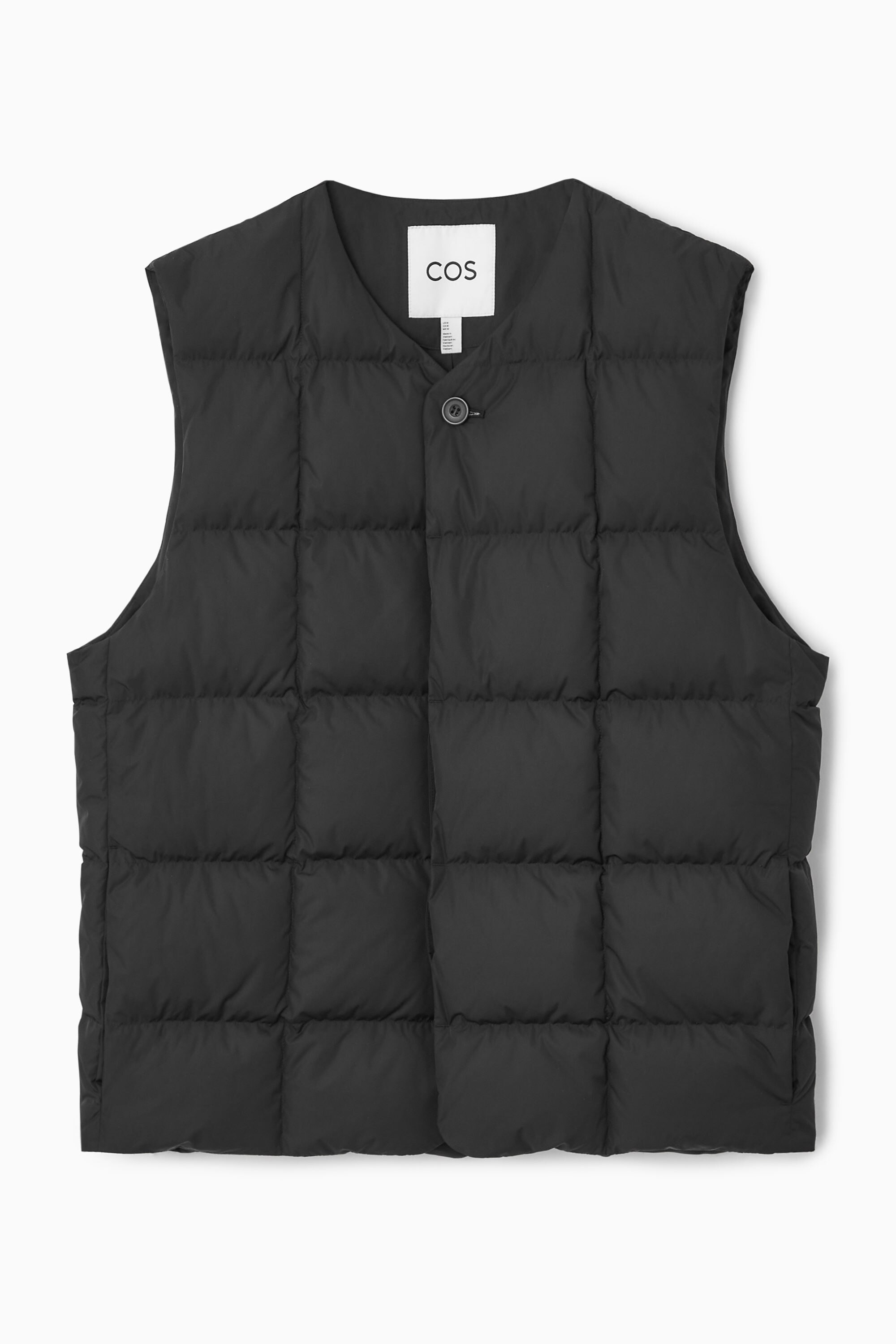 QUILTED PADDED LINER VEST - BLACK | COS