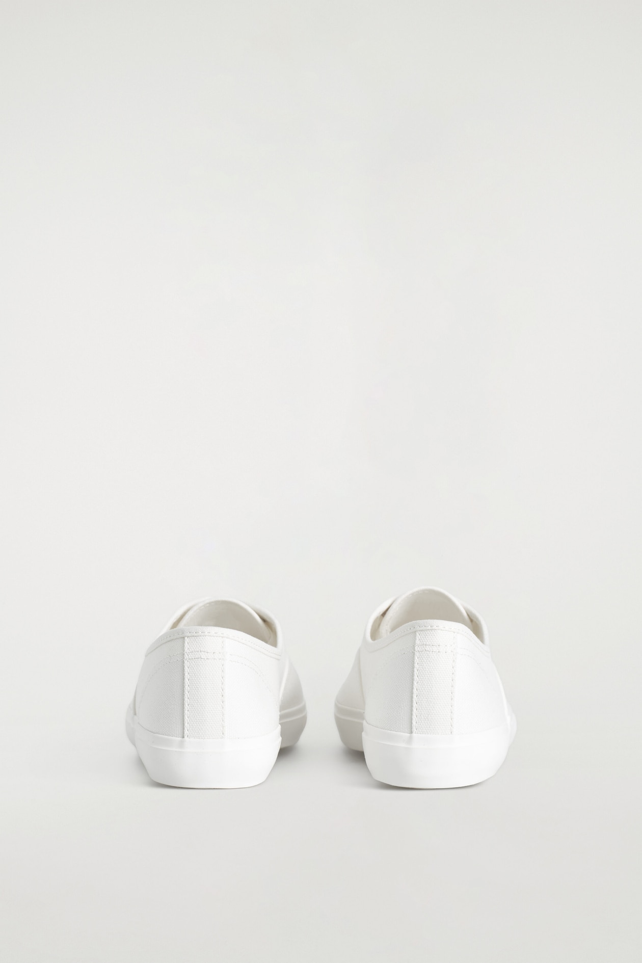 CANVAS PLIMSOLL SNEAKERS — WHITE