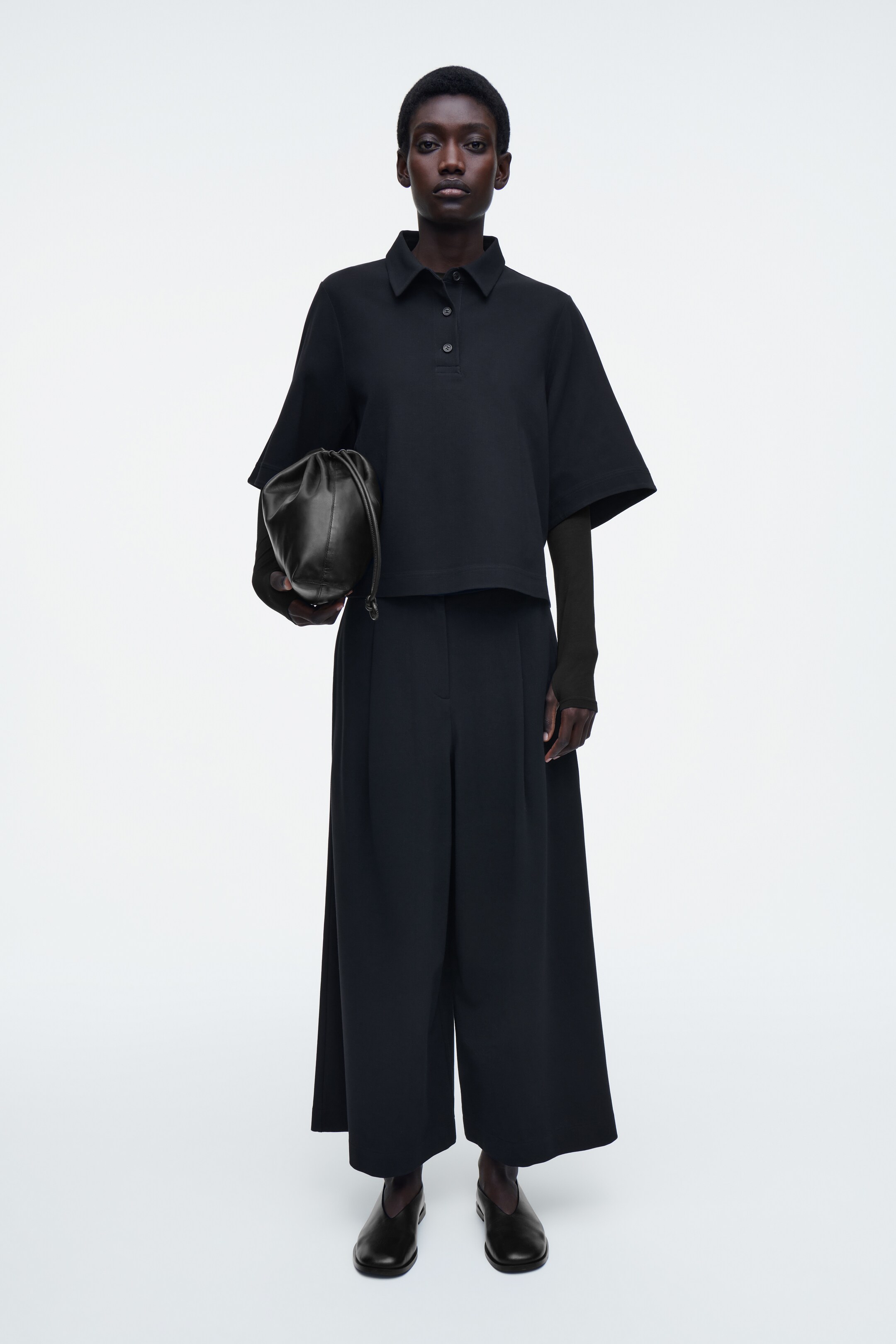 Ver imagen más grande: PANTALÓN CROPPED DE PERNERA ANCHA - AZUL MARINO - MUJER | H&M ES 2