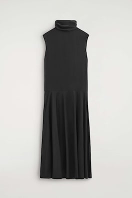 SCARF-DETAIL SATIN MAXI DRESS — CARBON 10