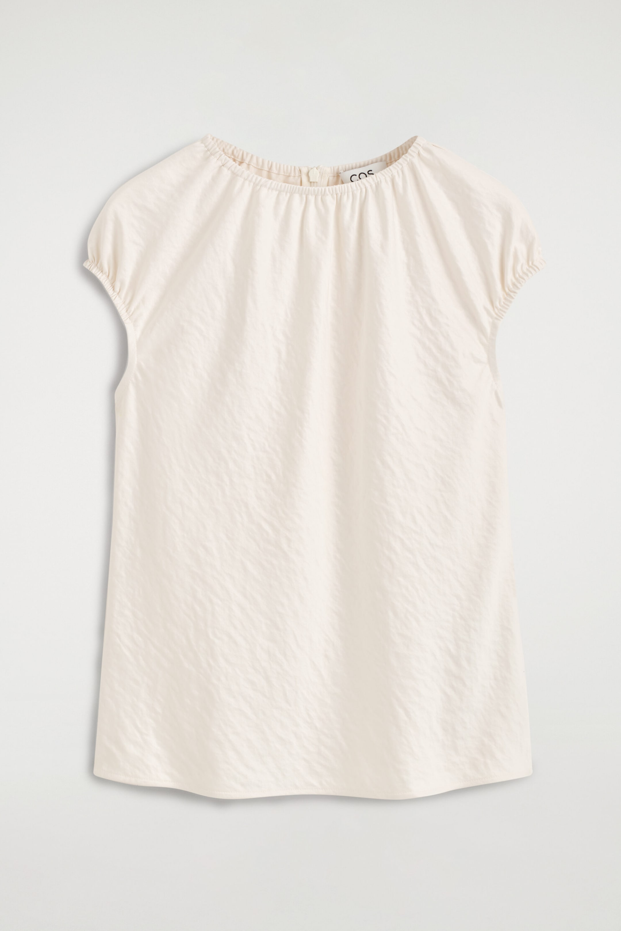 GATHERED CRINKLED-SATIN TOP
