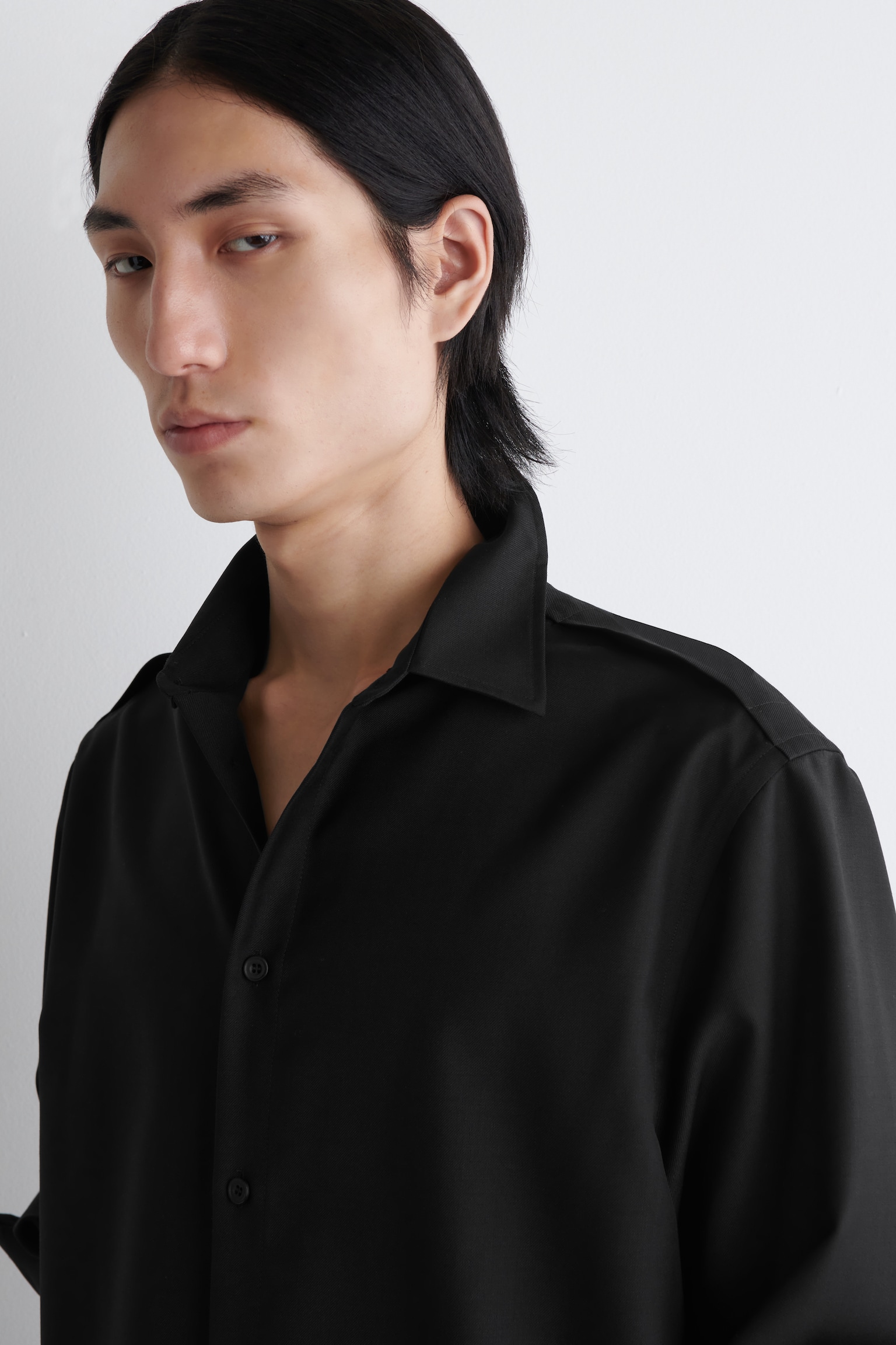 CAMISA DE LANA MERINO - NEGRO - 7