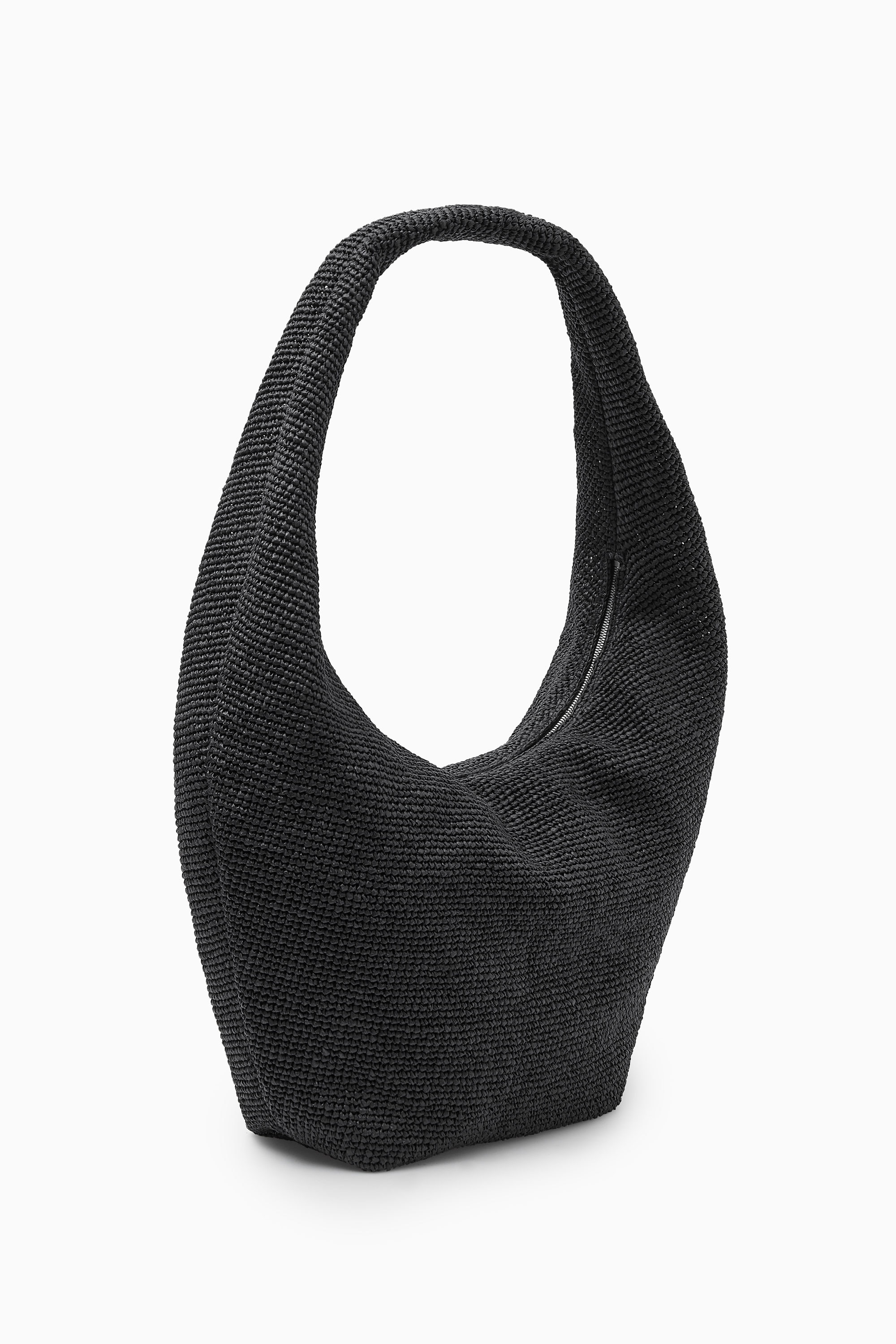 OVERSIZED SLING BAG - RAFFIA - BLACK | COS