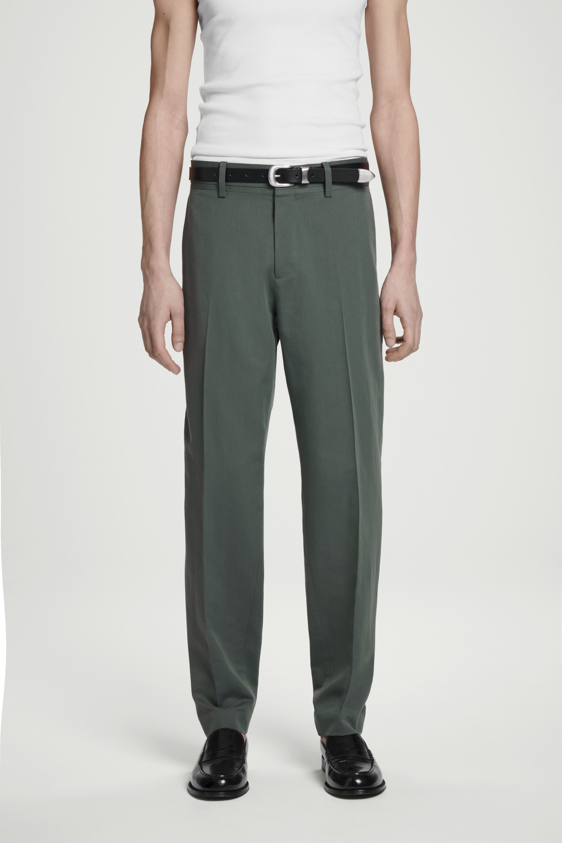 Agrandir l'image: PANTALON DE COSTUME DROIT - VERT FONCÉ - HOMME | H&M FR 2