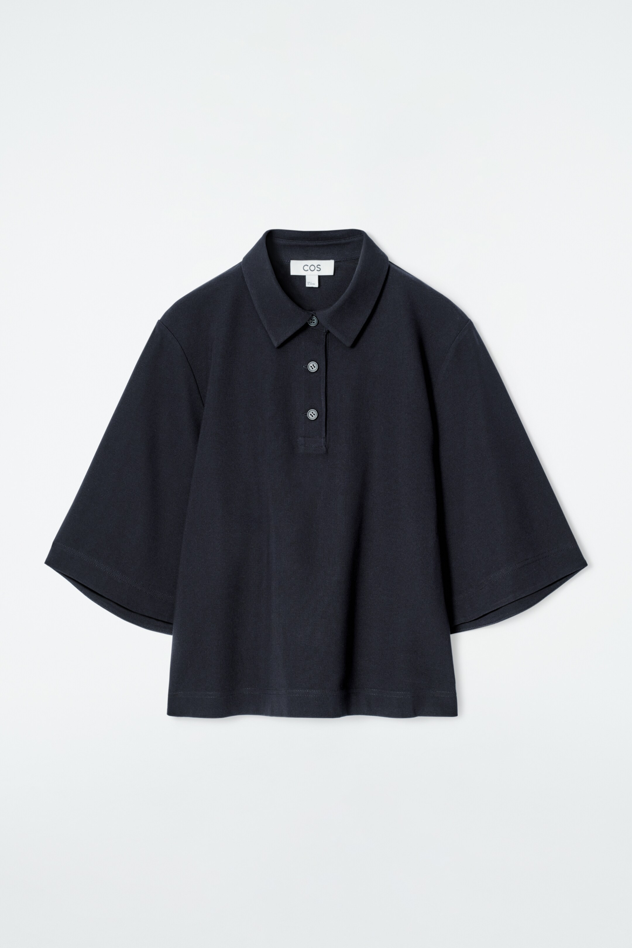 Ingrandisci l'immagine: BOXY POLO SHIRT - NAVY - DONNA | H&M CH 7