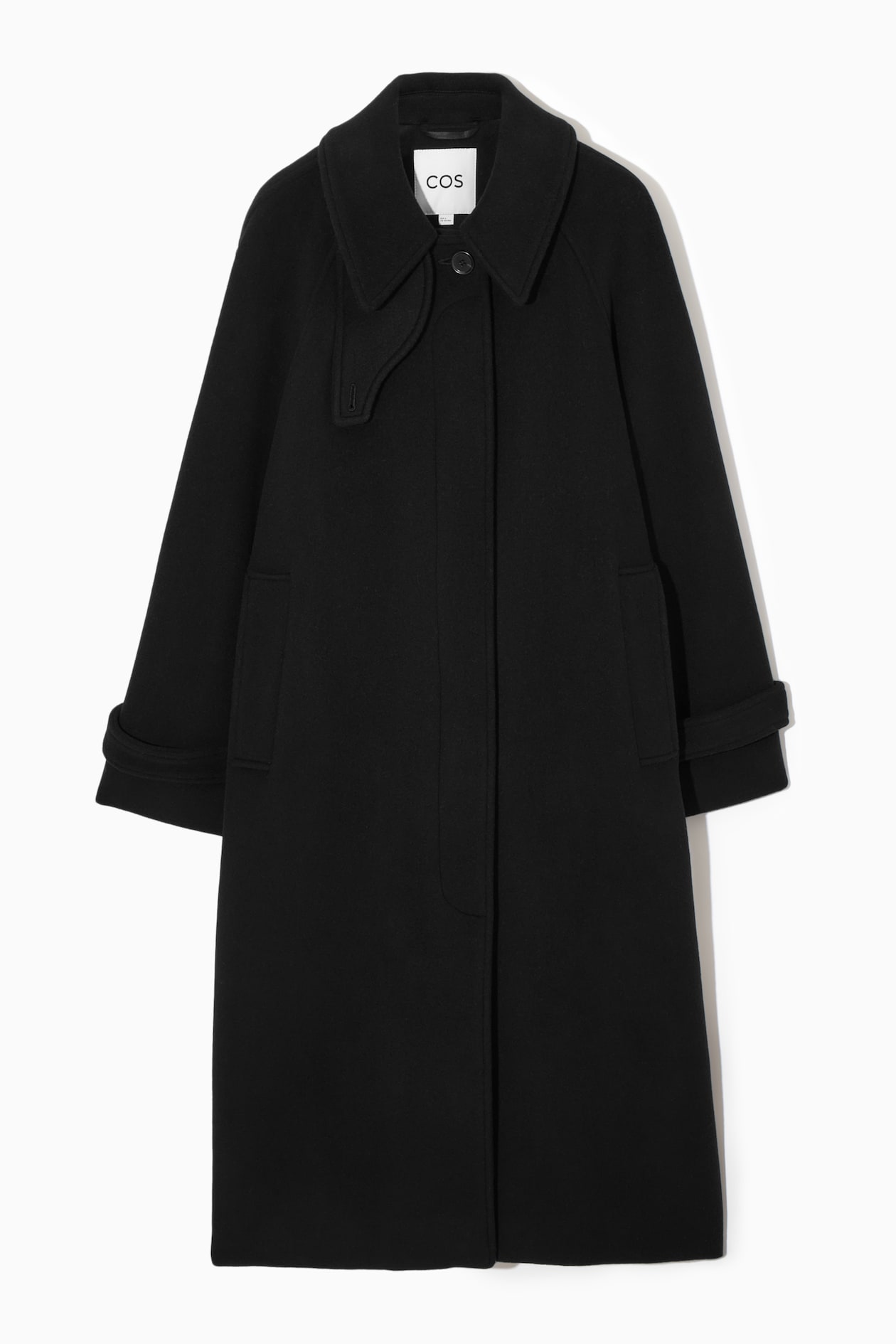 MANTEAU SILHOUETTE ARRONDIE OVERSIZE LAINE NOIR FEMME H&M CH