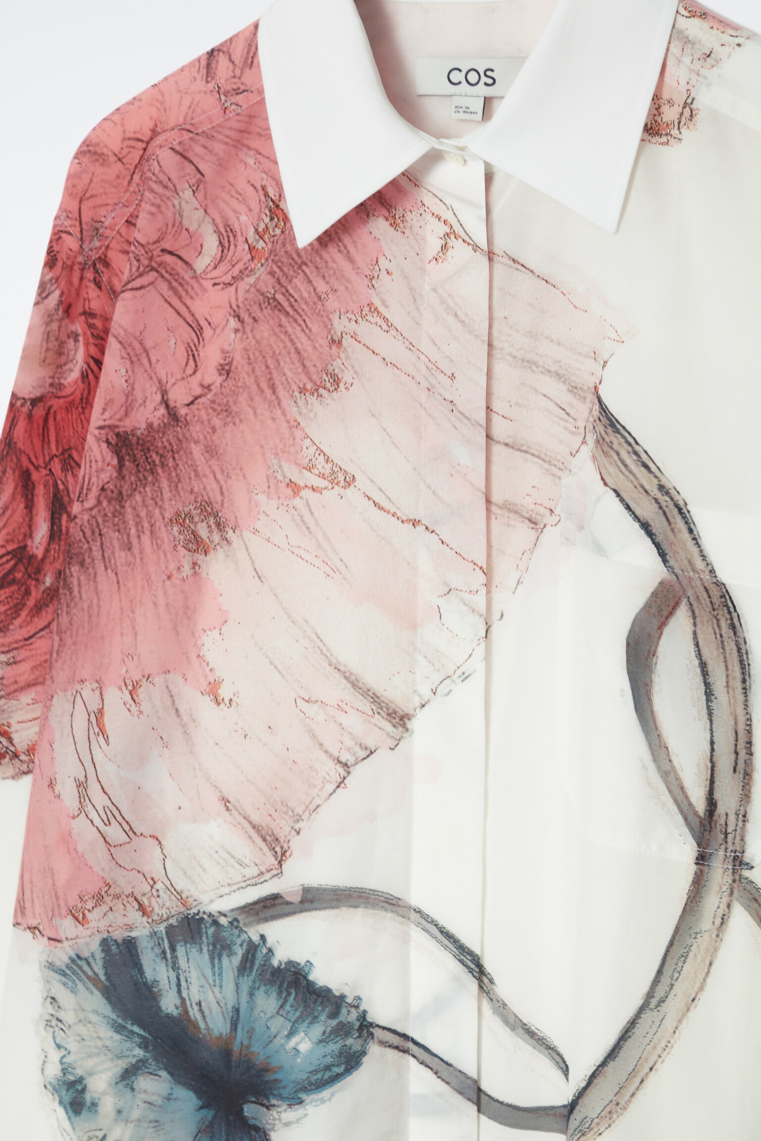 ROBE-CHEMISE OVERSIZE MOTIF FLEURI - BLANC / IMPRIMÉ FLORAL - 2