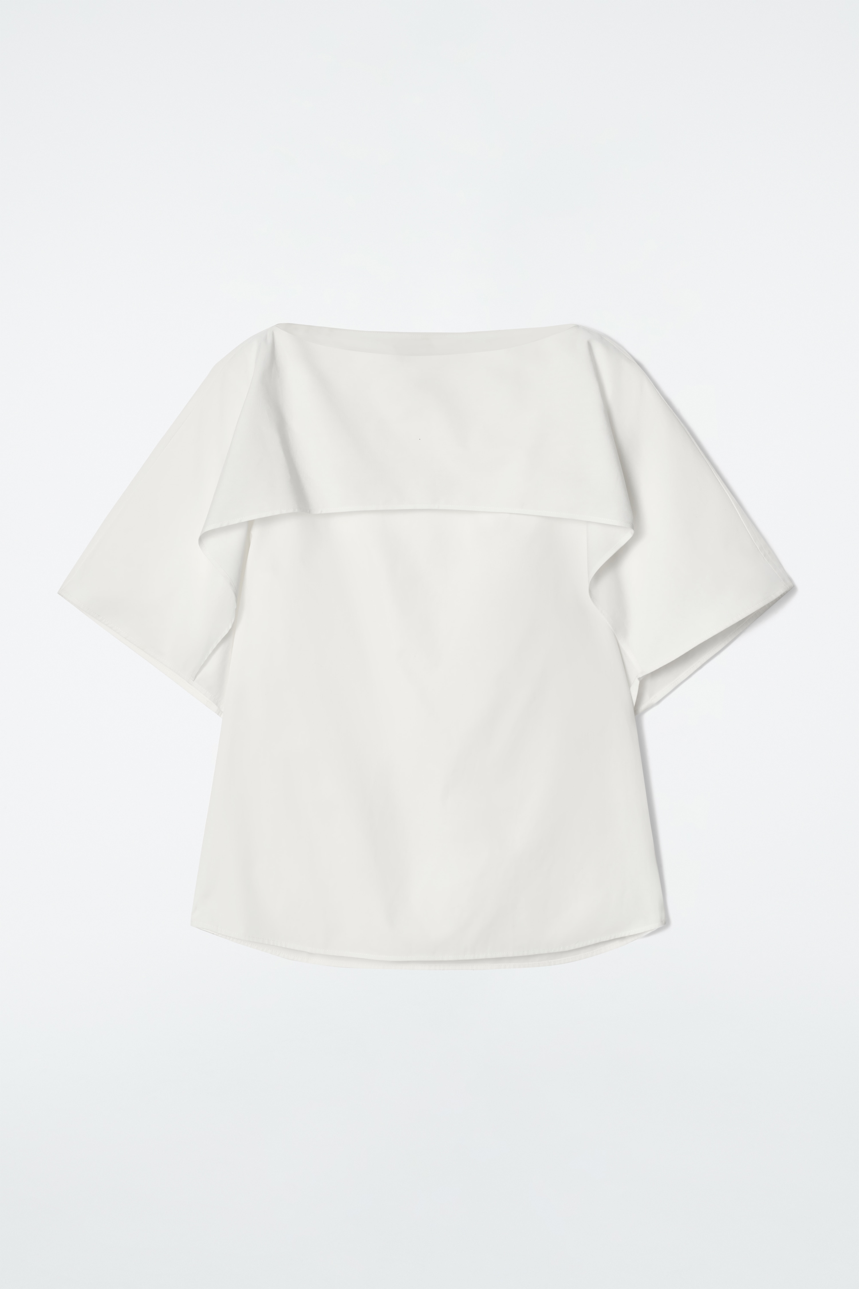 TOP DRAPPEGGIATO IN COTONE - BIANCO/VERDE CHIARO