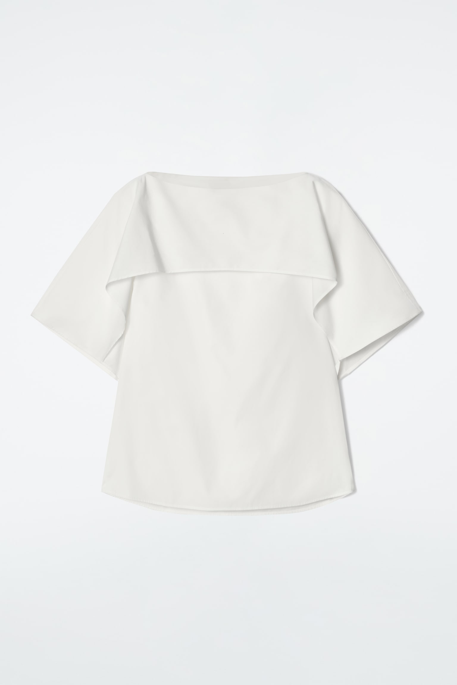 TOP DRAPPEGGIATO IN COTONE - BIANCO/VERDE CHIARO - 2