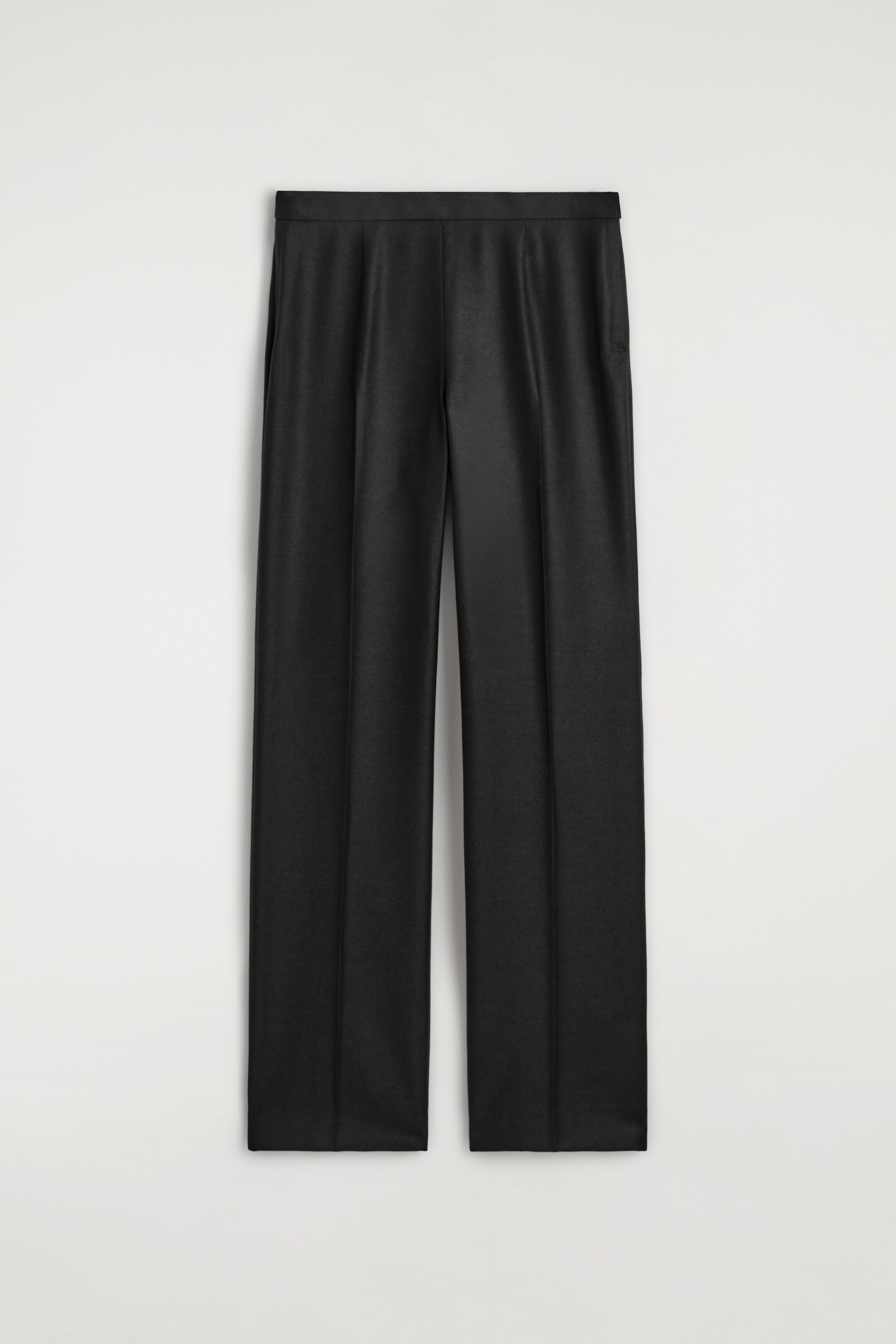 Agrandir l'image: PANTALON DE TAILLEUR DROIT EN FLANELLE DE LAINE - NOIR - FEMME | H&M CH 5