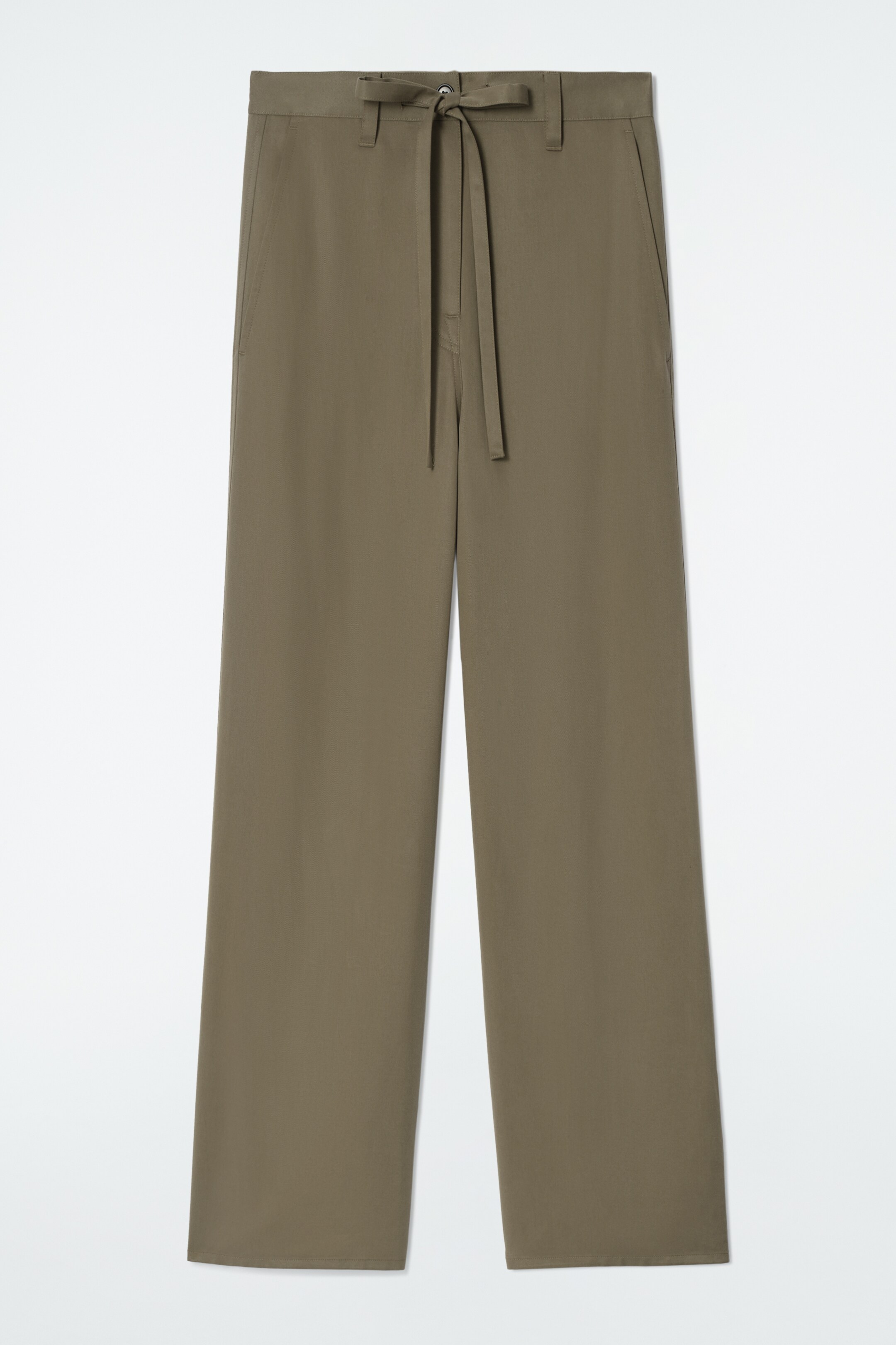 Agrandir l'image: PANTALON LARGE À DÉTAIL NOUÉ - KAKI - FEMME | H&M BE 5