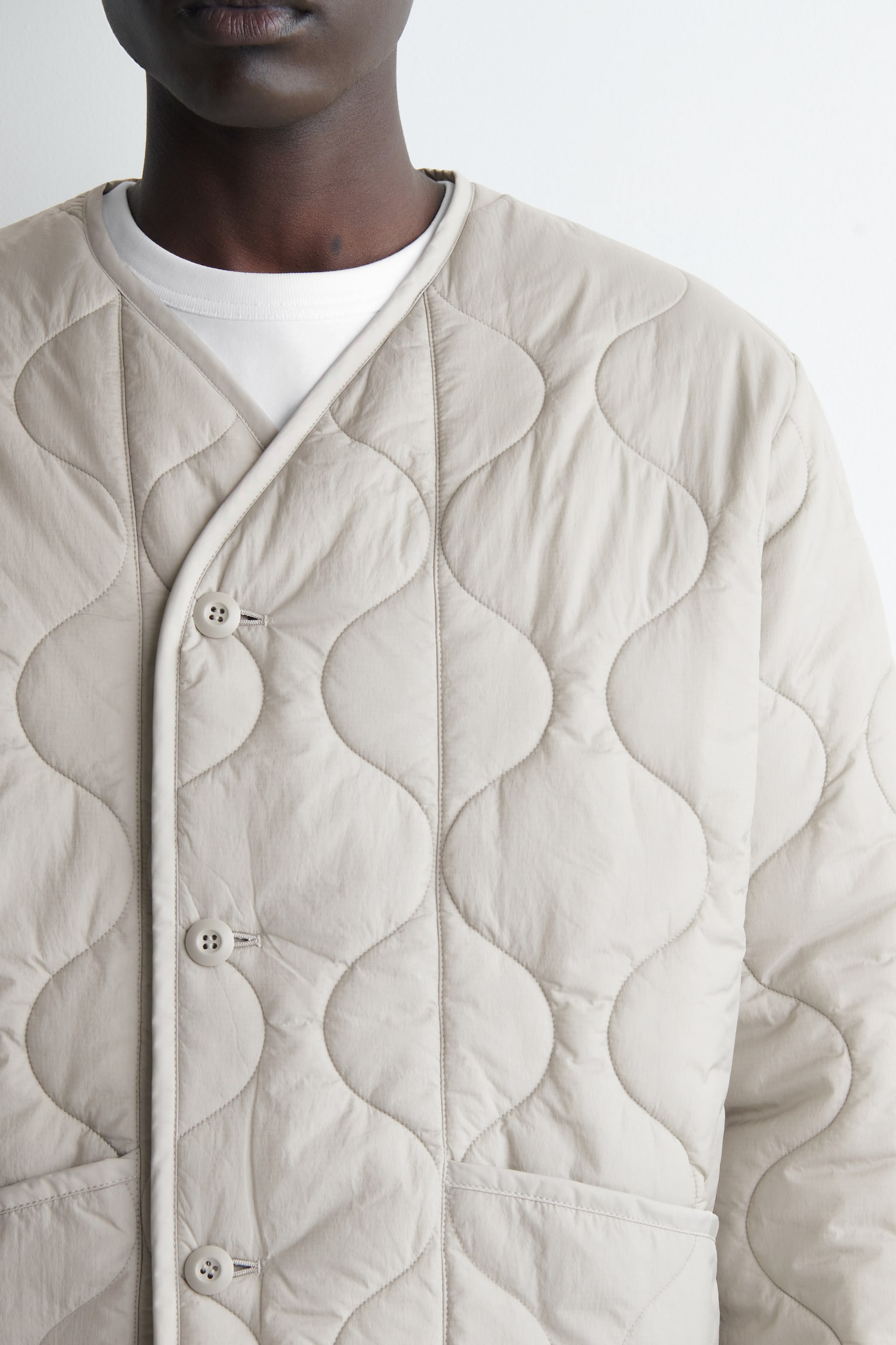 WENDBARE STEPPJACKE - Hellgrau/SCHWARZ - 3