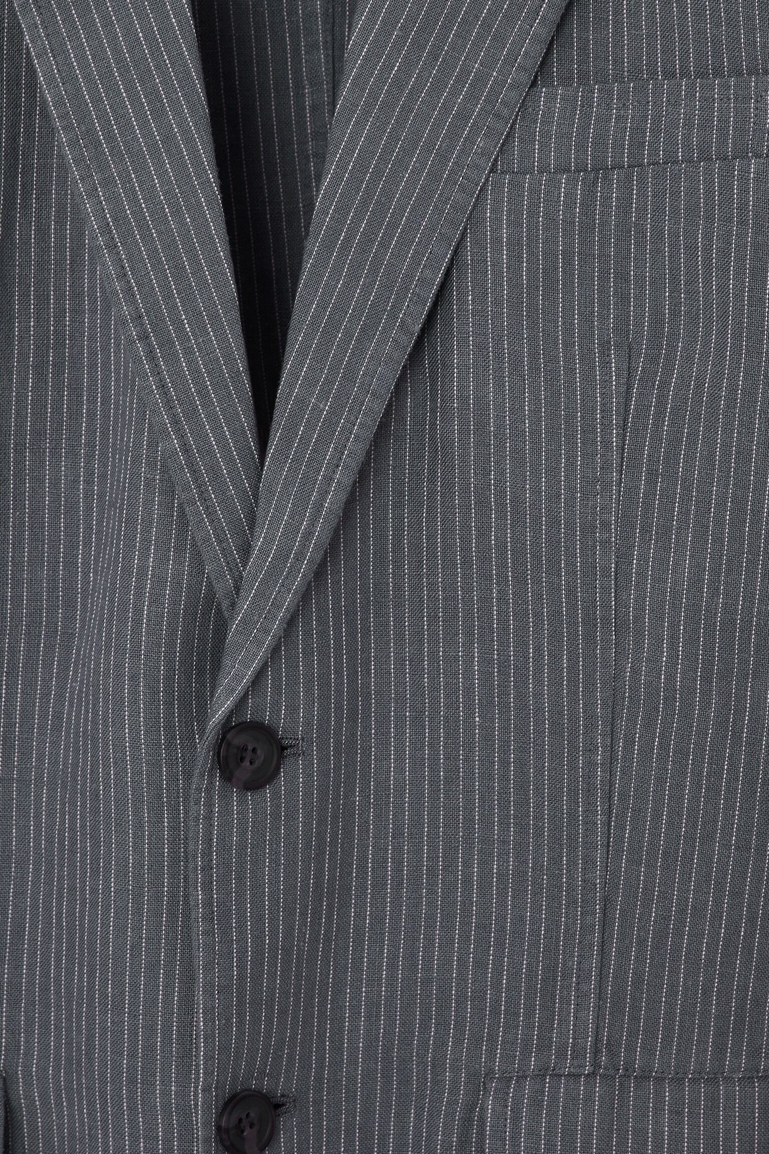 BLAZER FLOU EN LIN - GRIS / FINES RAYURES/MARINE FONCÉ/GRÈGE - 3