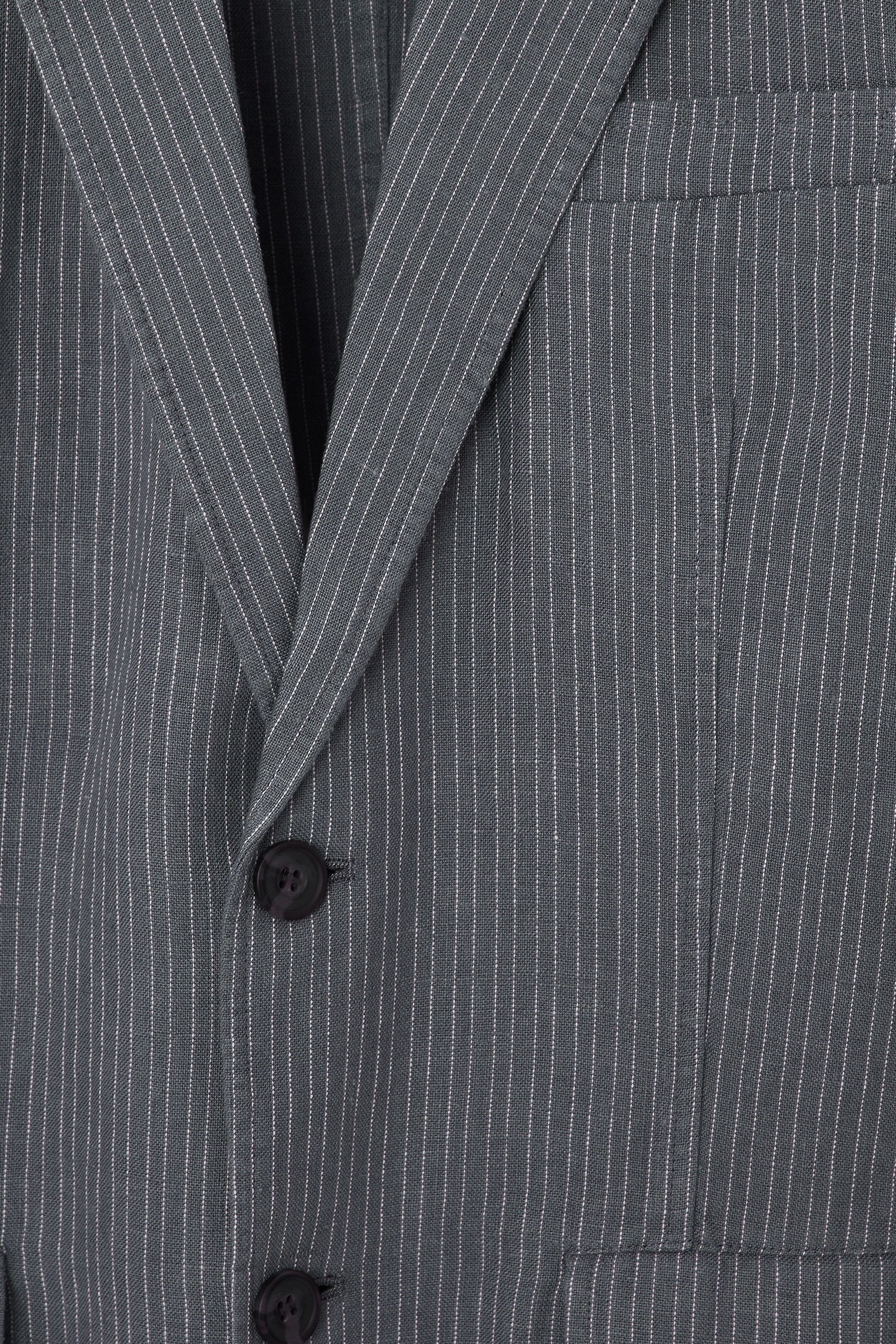 Agrandir l'image: BLAZER FLOU EN LIN - GRIS / FINES RAYURES - HOMME | H&M CH 4