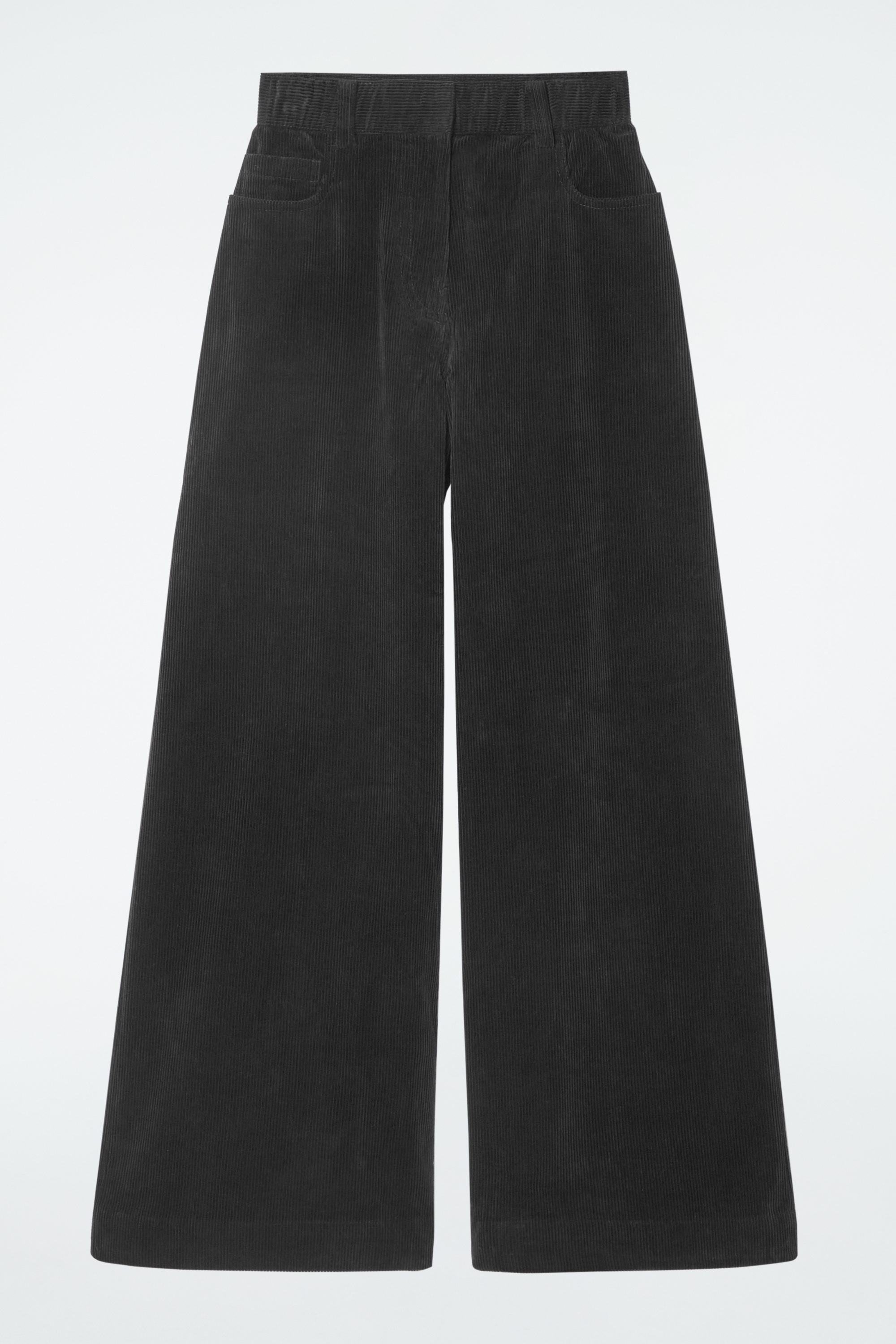 CORDUROY WIDE-LEG PANTS - BLACK | COS