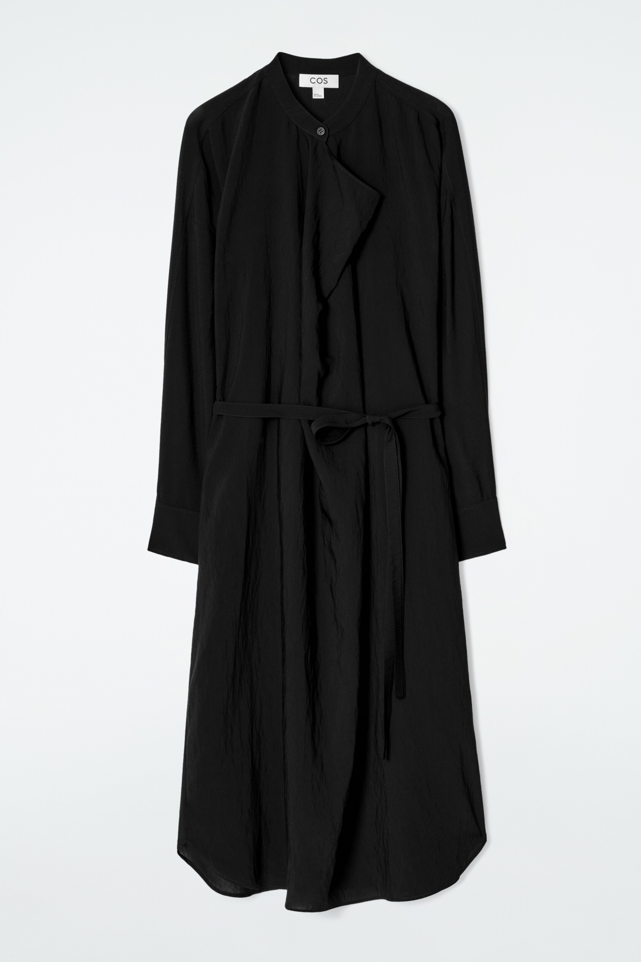 Agrandir l'image: ROBE MIDI CEINTURÉE ET DRAPÉE - NOIR - FEMME | H&M CH 6