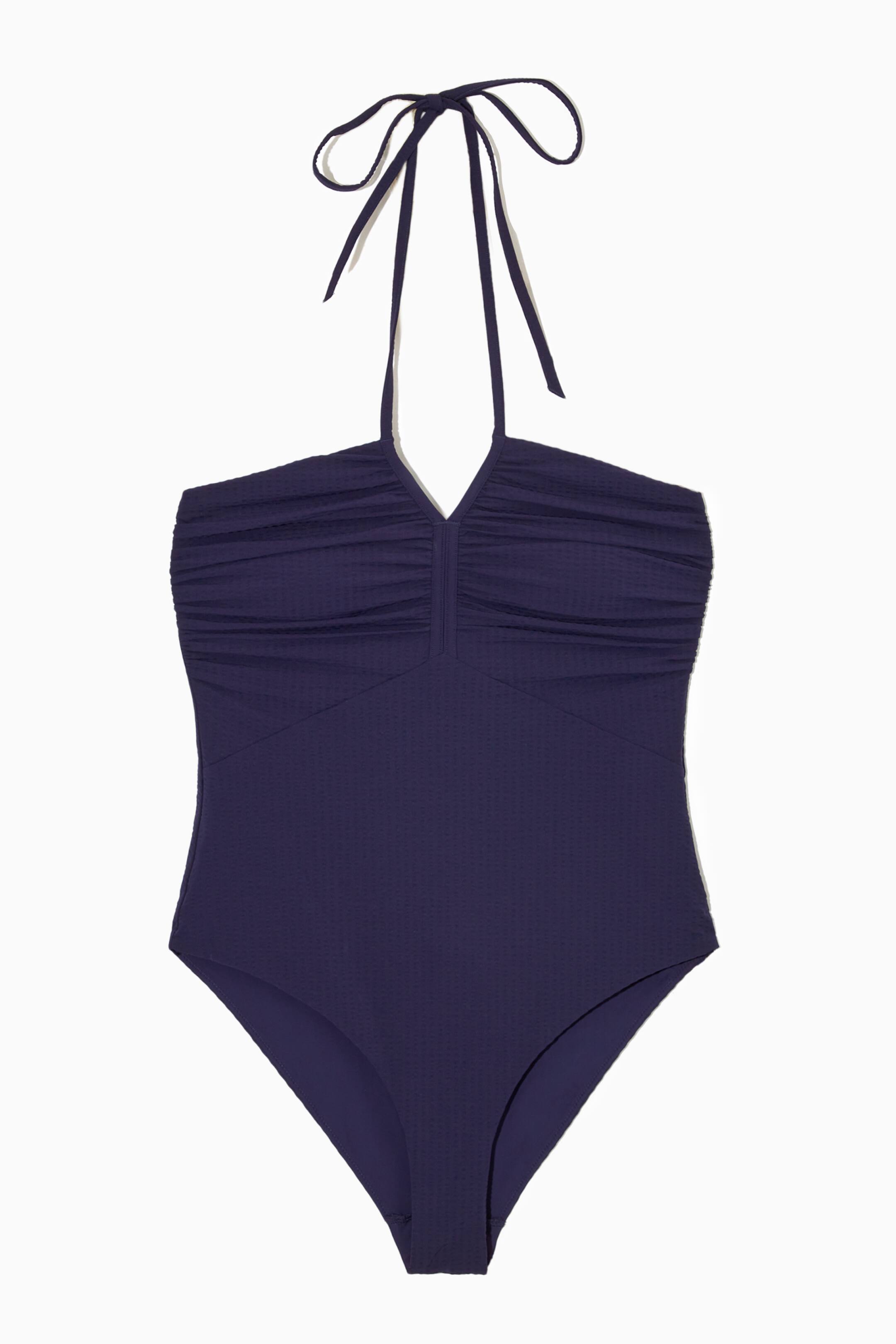 Agrandir l'image: MAILLOT DE BAIN DOS NU CRÊPE - MARINE - FEMME | H&M CH 1