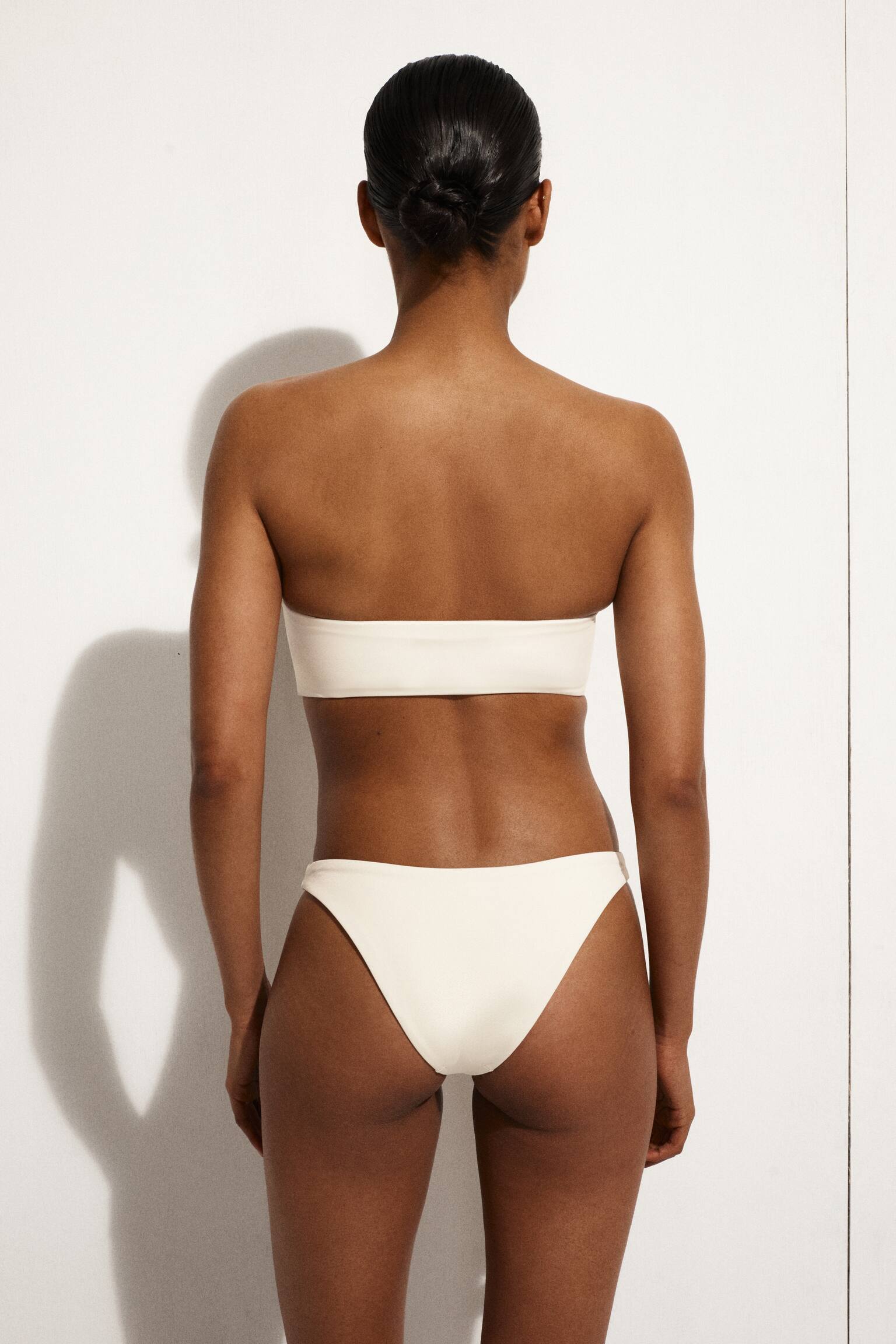 BANDEAU-BIKINIOBERTEIL - WEISS/KHAKI - 5