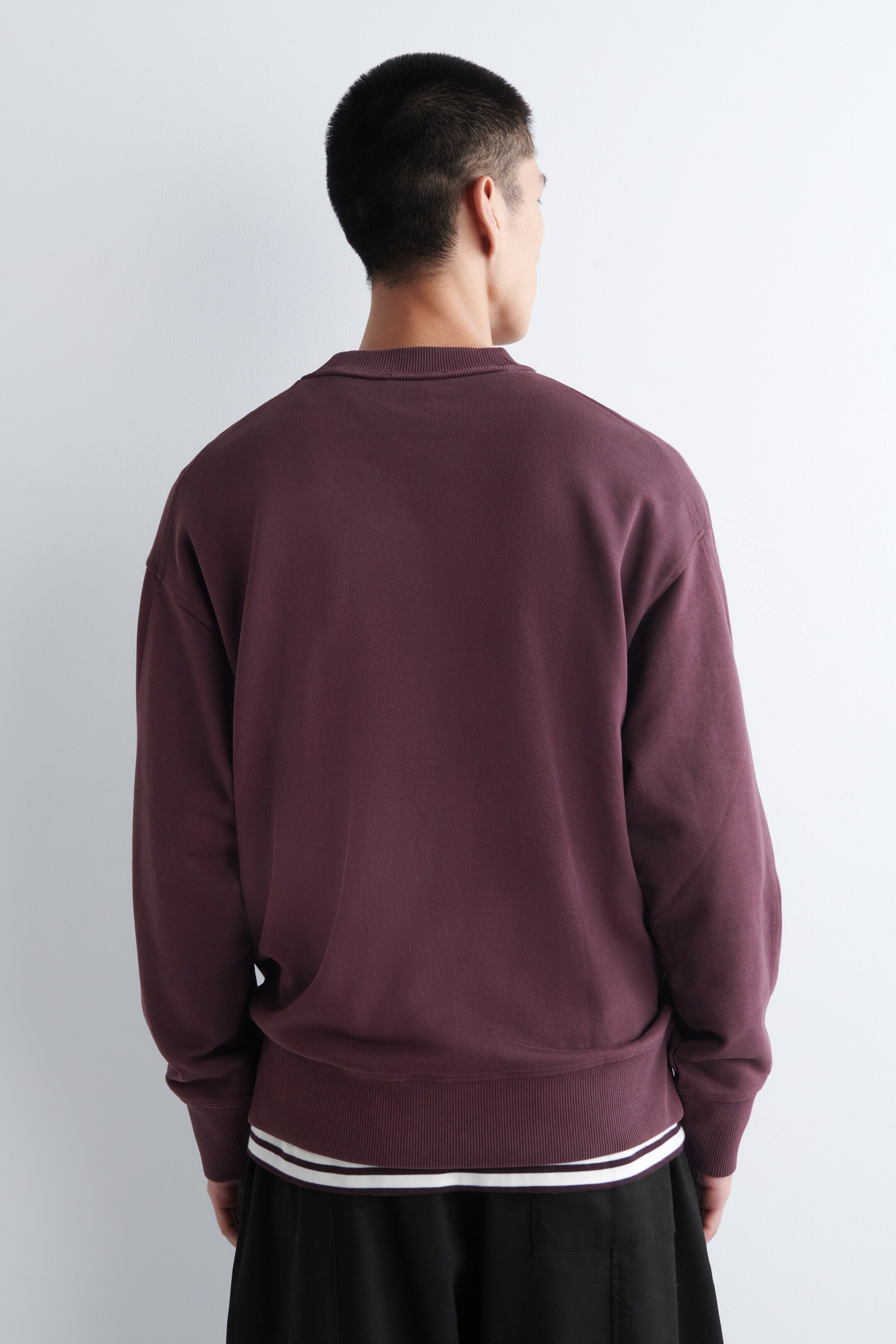 Visualizza immagine più grande: FELPA IN COTONE LAVATO DAL TAGLIO RILASSATO - BORDEAUX LAVATO - UOMO | H&M IT 5