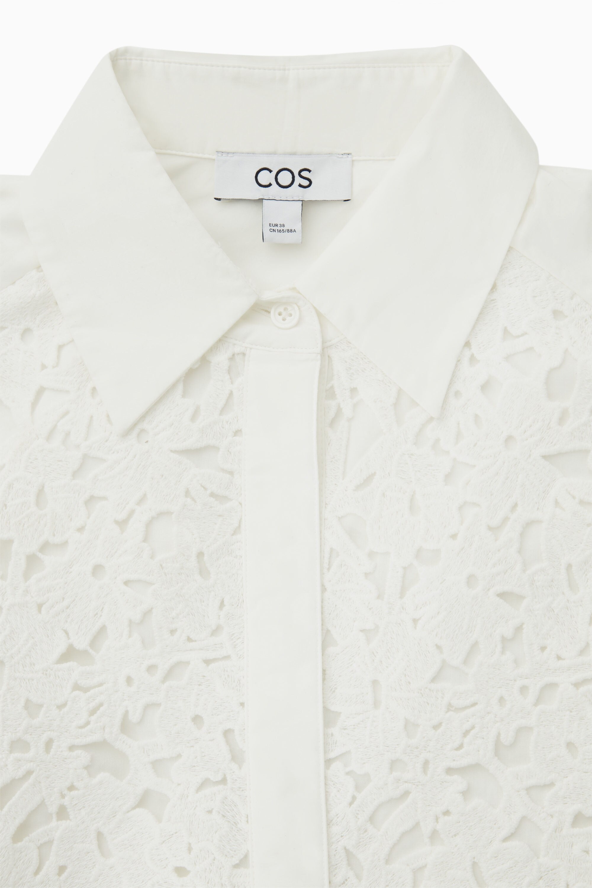 BRODERIE ANGLAISE SHIRT DRESS - WHITE | COS