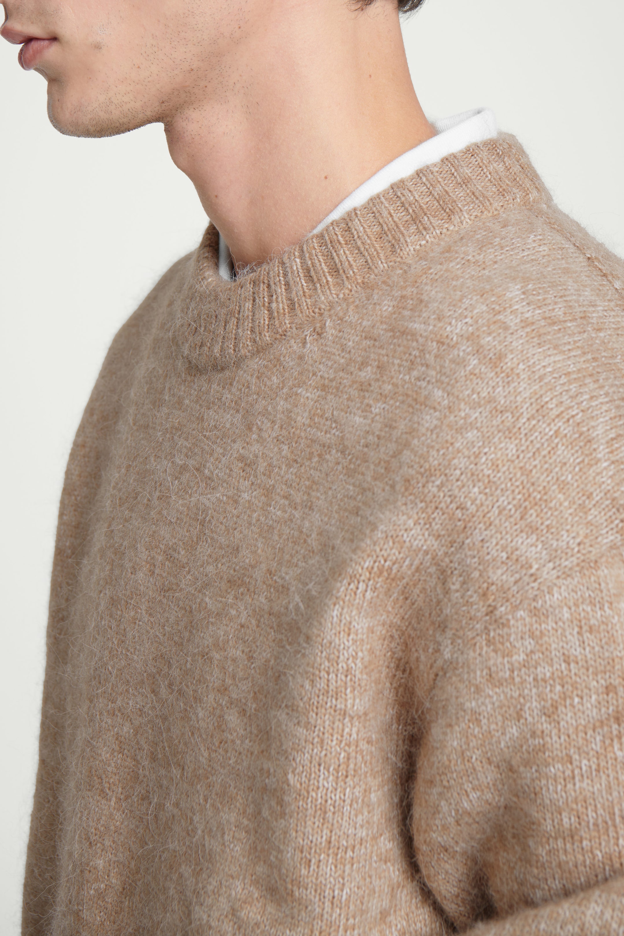 PULL OVERSIZE ALPAGA MÉLANGÉ