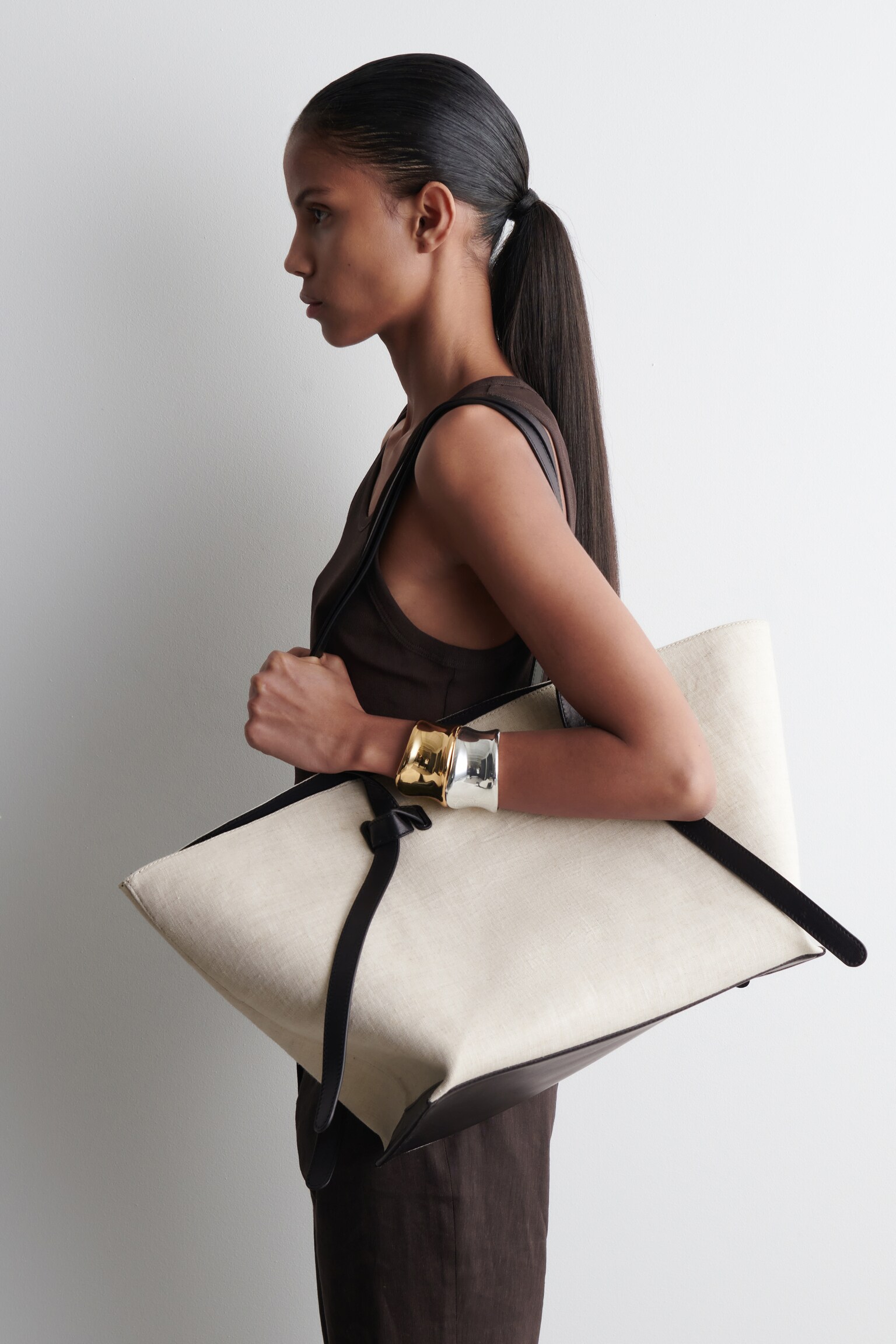 PINCH TOTE BAG - LINEN - BEIGE