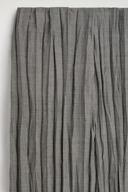 CRUSHED-PLEAT MIDI SKIRT — GREY 6