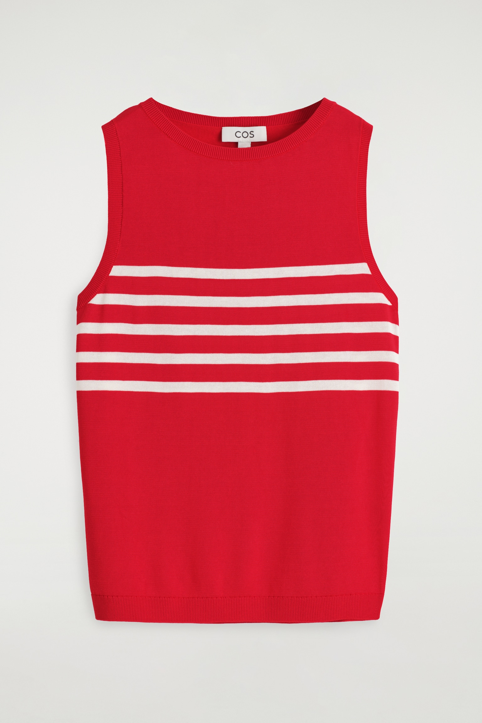CAMISETA SIN MANGAS DE PUNTO CON RAYAS - ROJO / BLANCO / RAYAS/BLANCO/NEGRO/RAYAS - 2