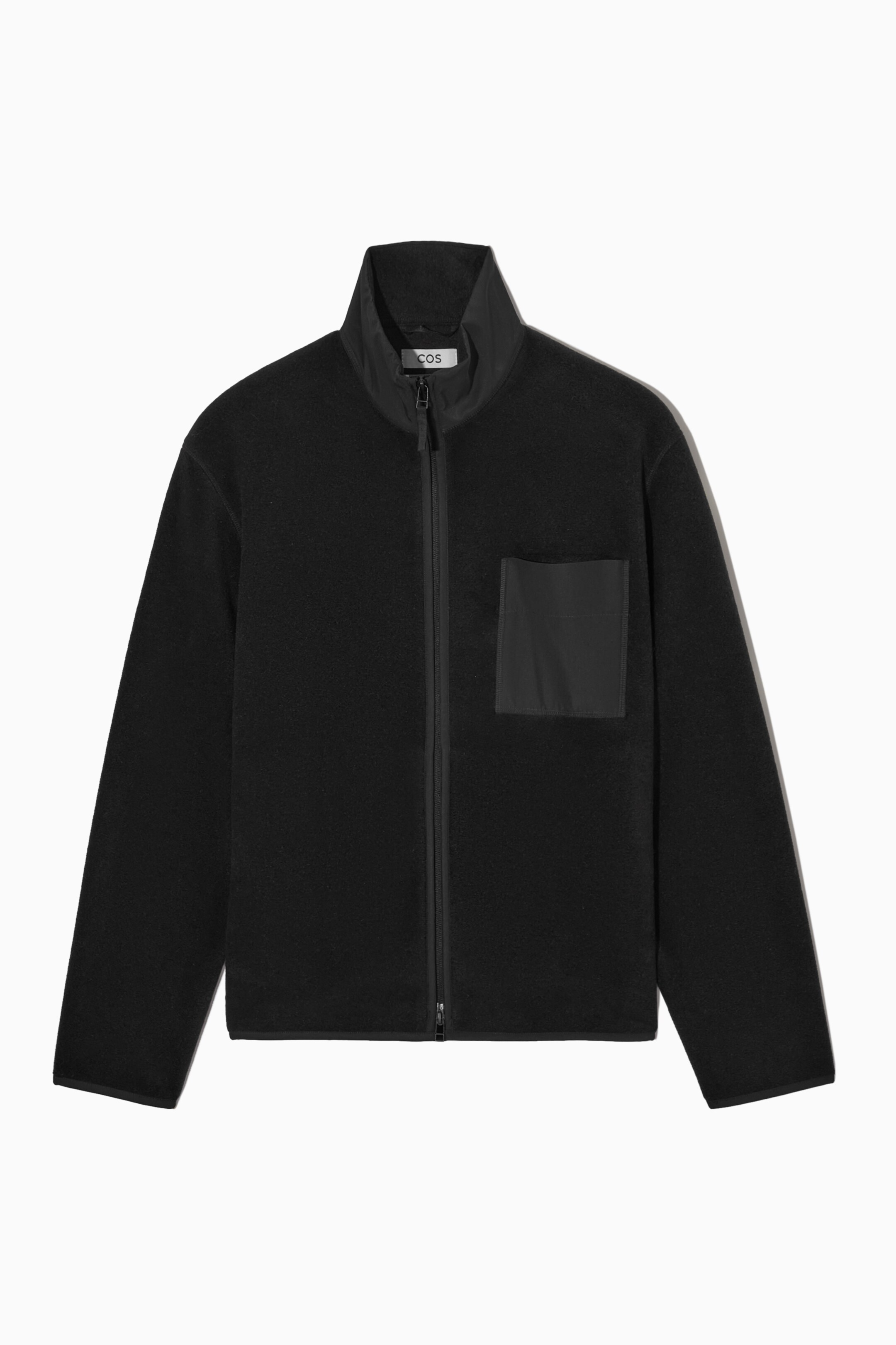 Grotere afbeelding bekijken: RELAXED-FIT RIPSTOP-TRIMMED FLEECE JACKET - ZWART - HEREN | H&M NL 1