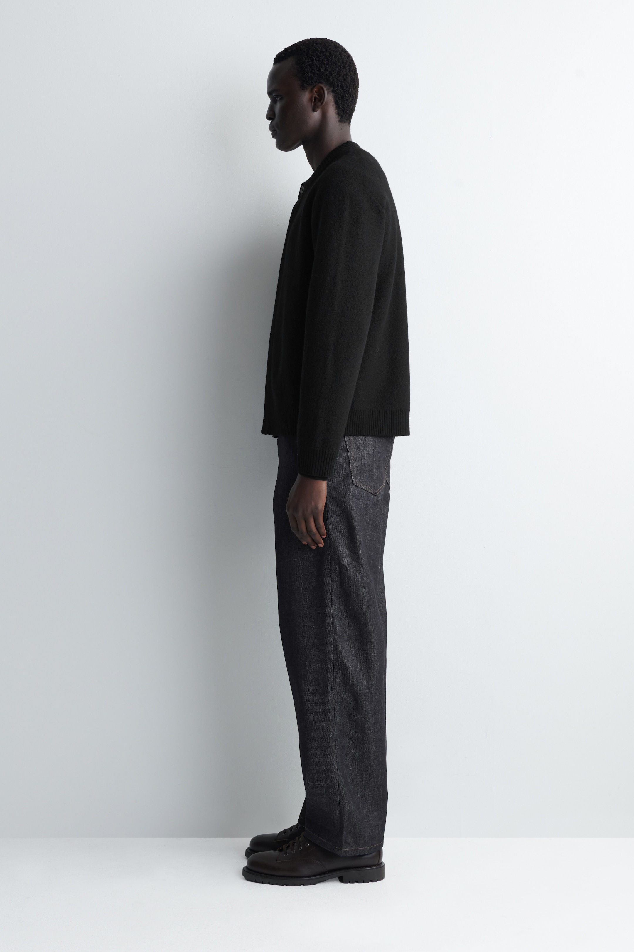 Nagyobb kép megtekintése: BOILED-WOOL CREW-NECK CARDIGAN - FEKETE - FÉRFI | H&M HU 5