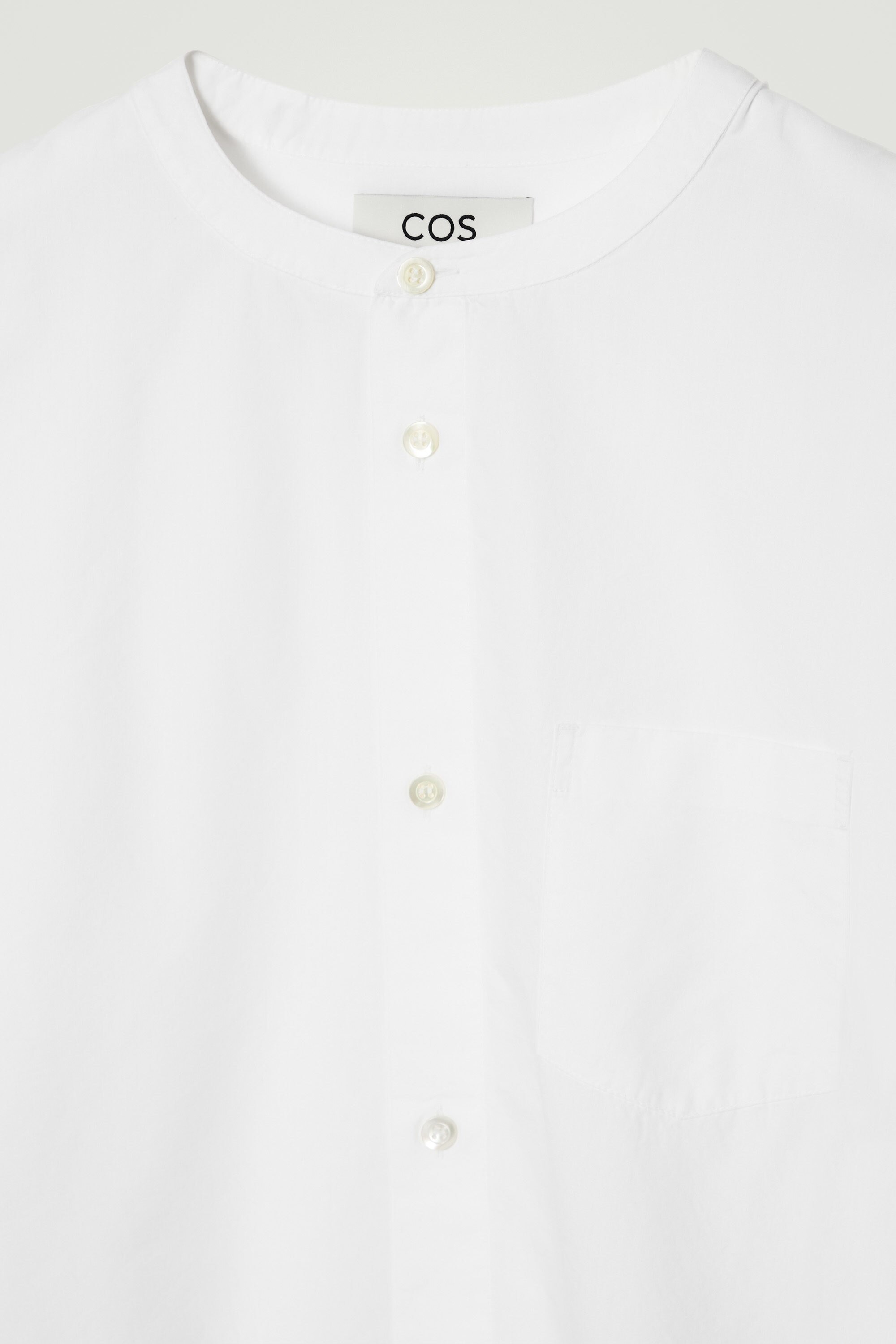 OVERSIZED COCOON COTTON SHIRT - WHITE | COS