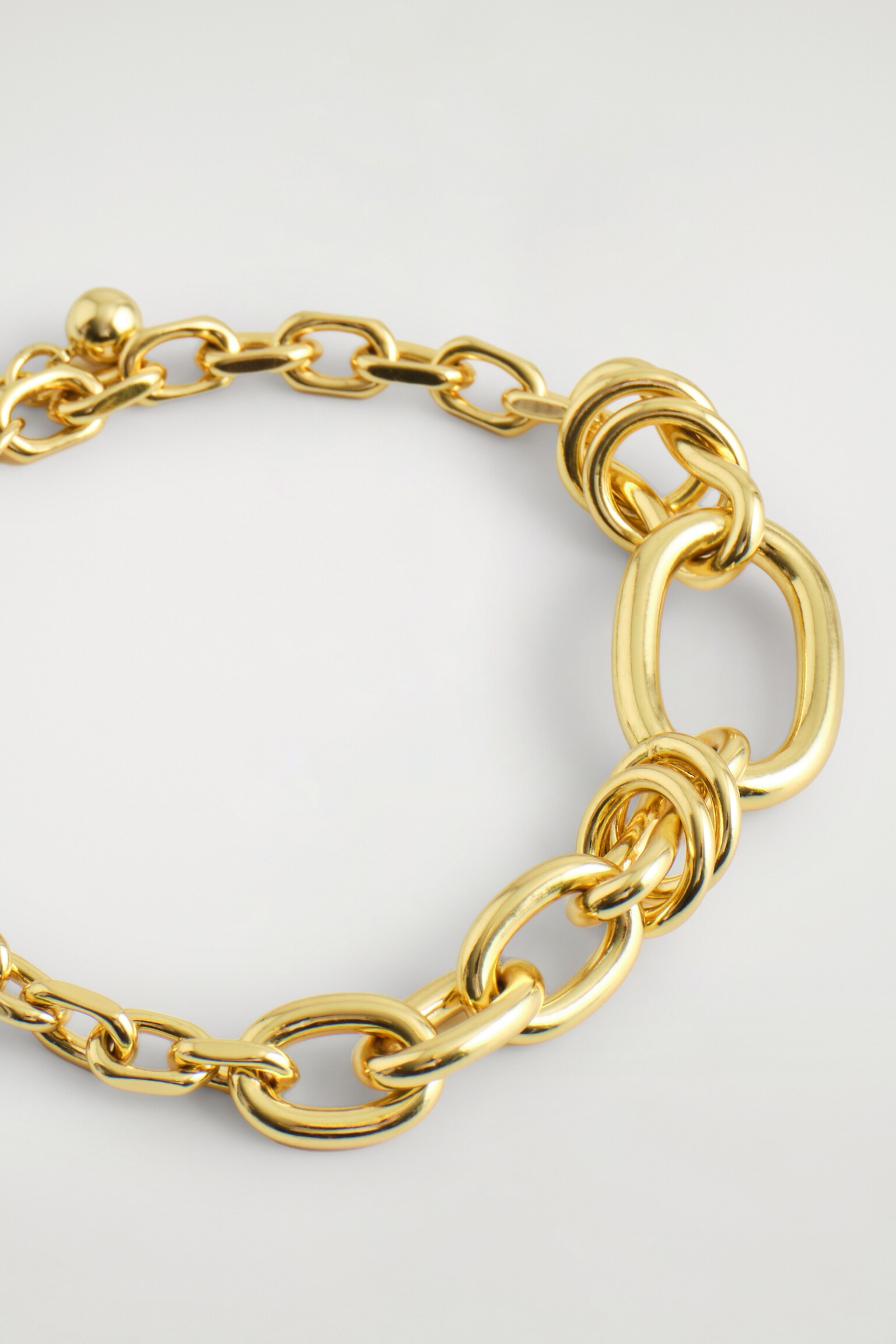 MISMATCHED CHAIN BRACELET - GOLD - 3