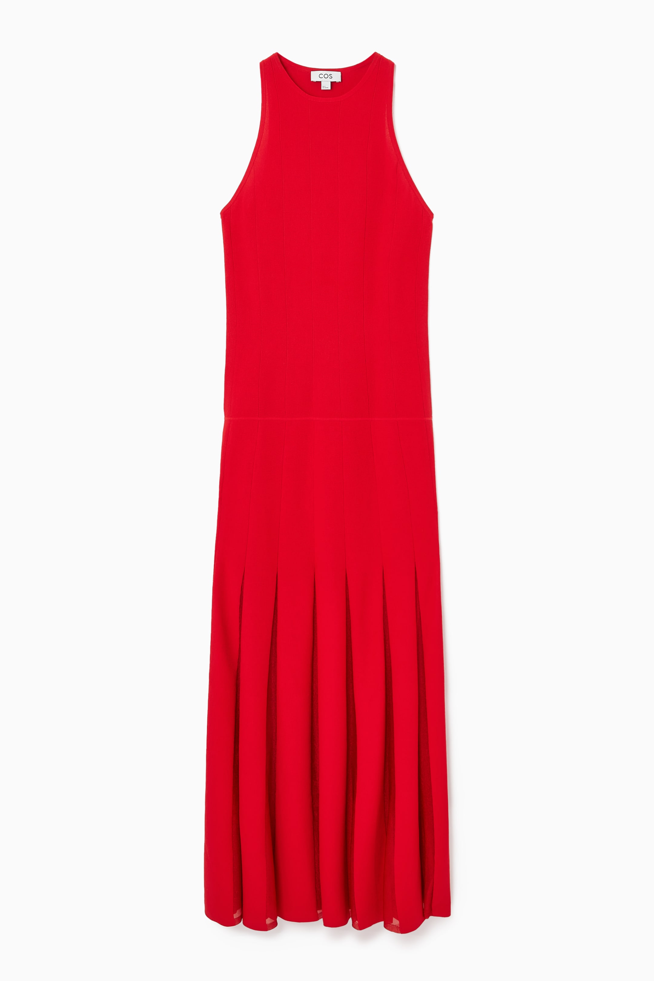 Ingrandisci l'immagine: PLEATED RACER-NECK MAXI DRESS - RED - DONNA | H&M CH 1