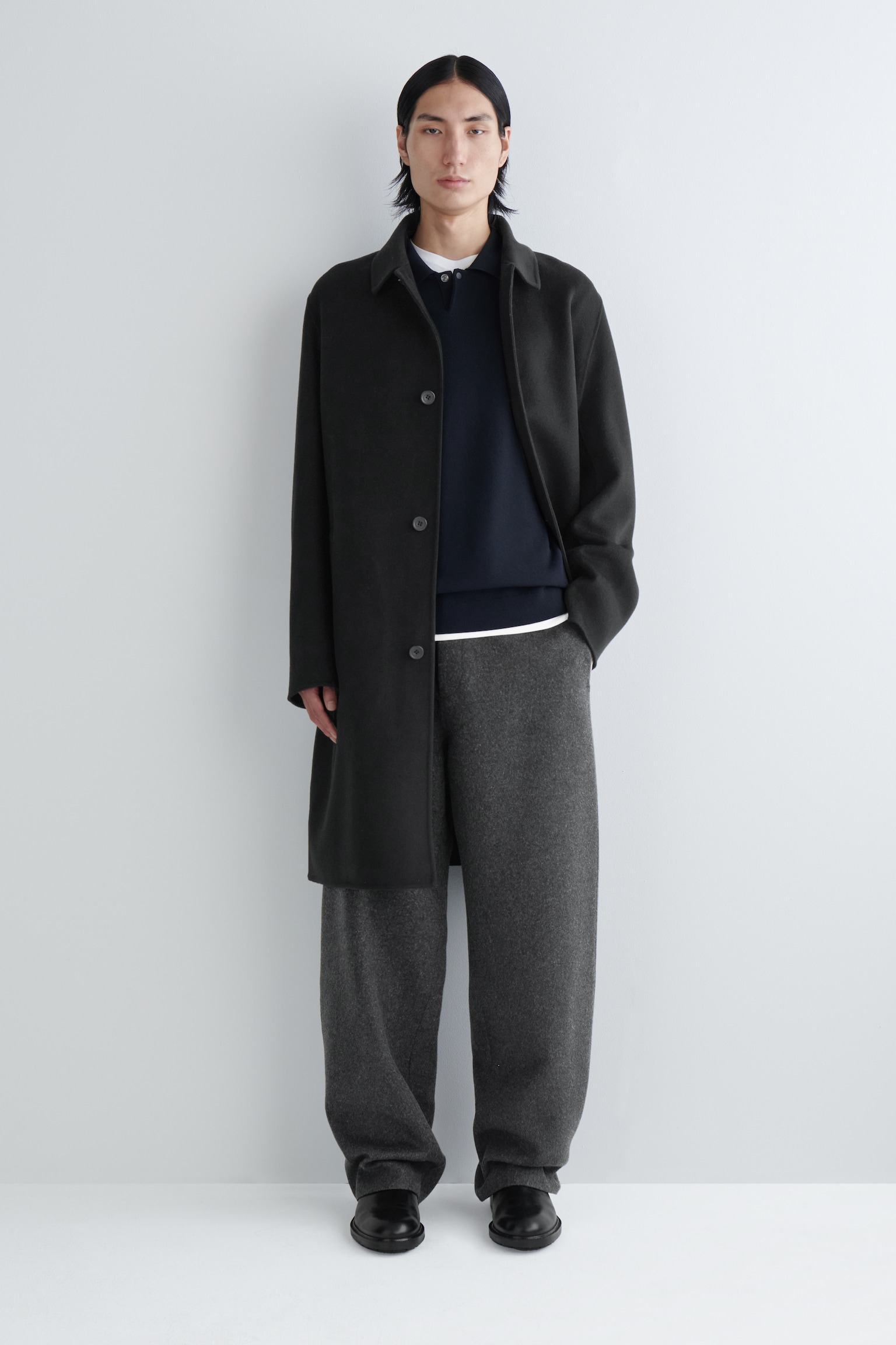 STIVALI CHUNKY IN PELLE - NERO
