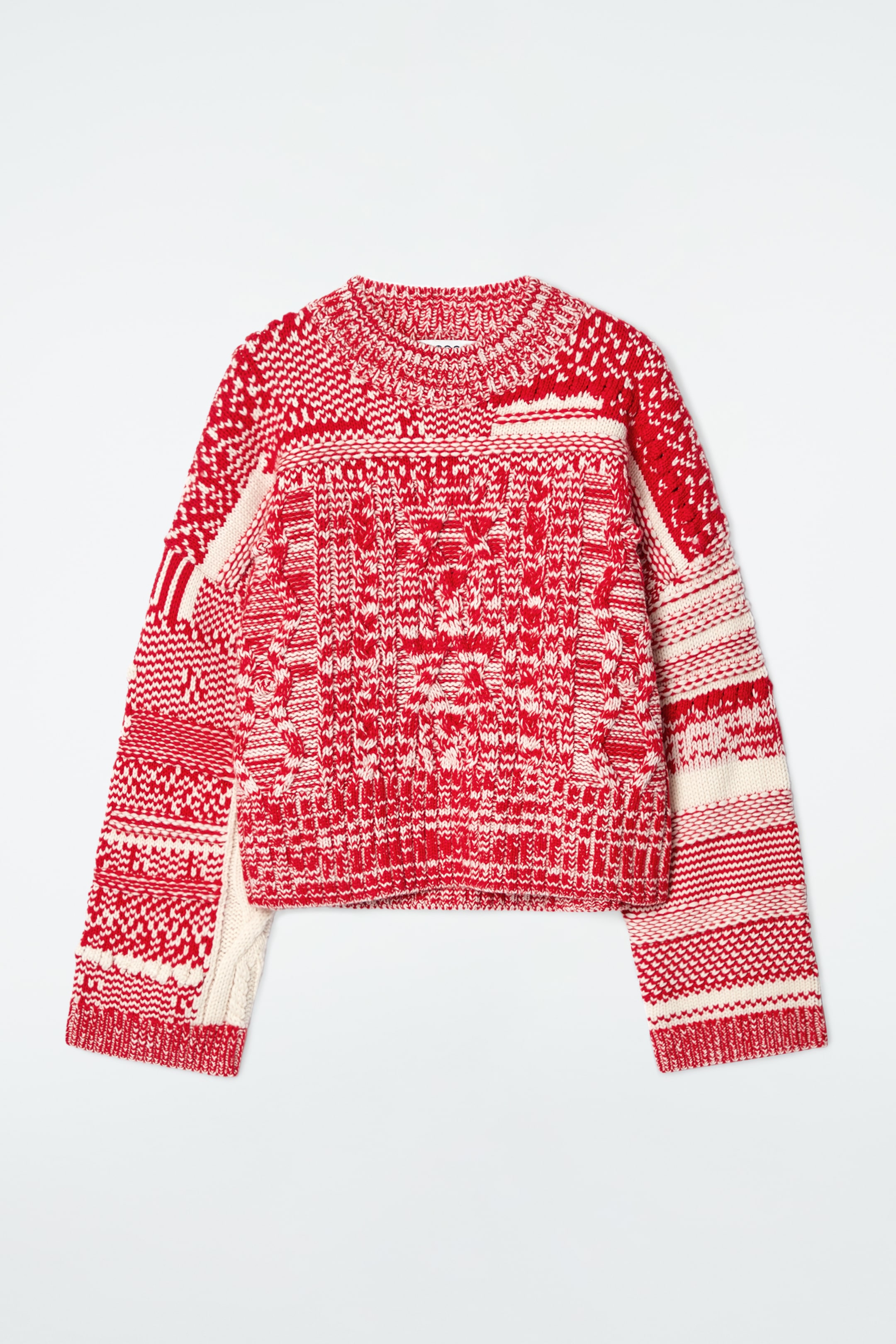 Grösseres Bild ansehen: FAIR-ISLE-PULLOVER AUS WOLL-KASCHMIR-MIX - ROT/CREME - DAMEN | H&M CH 7