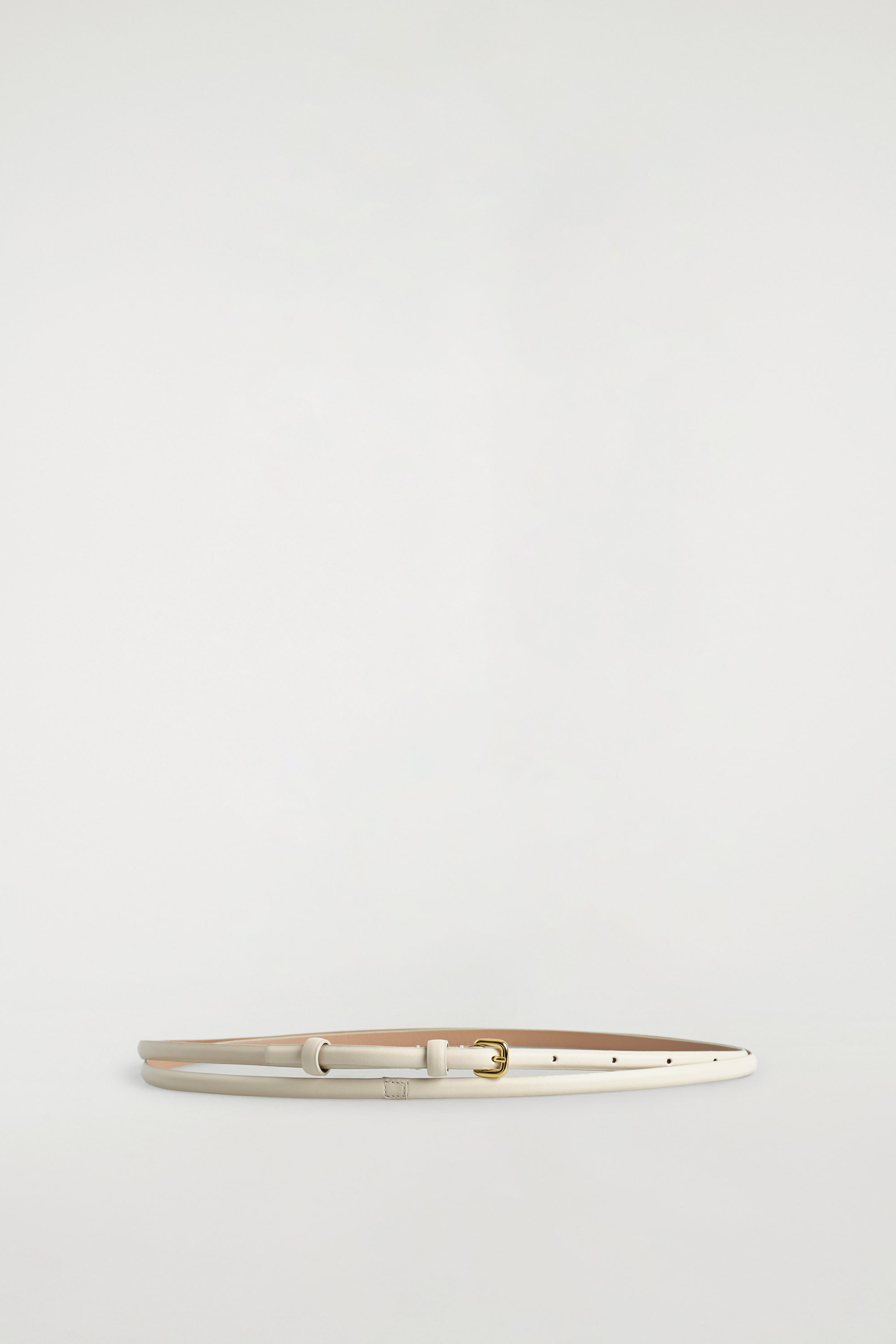 DOUBLE-WRAP SKINNY LEATHER BELT