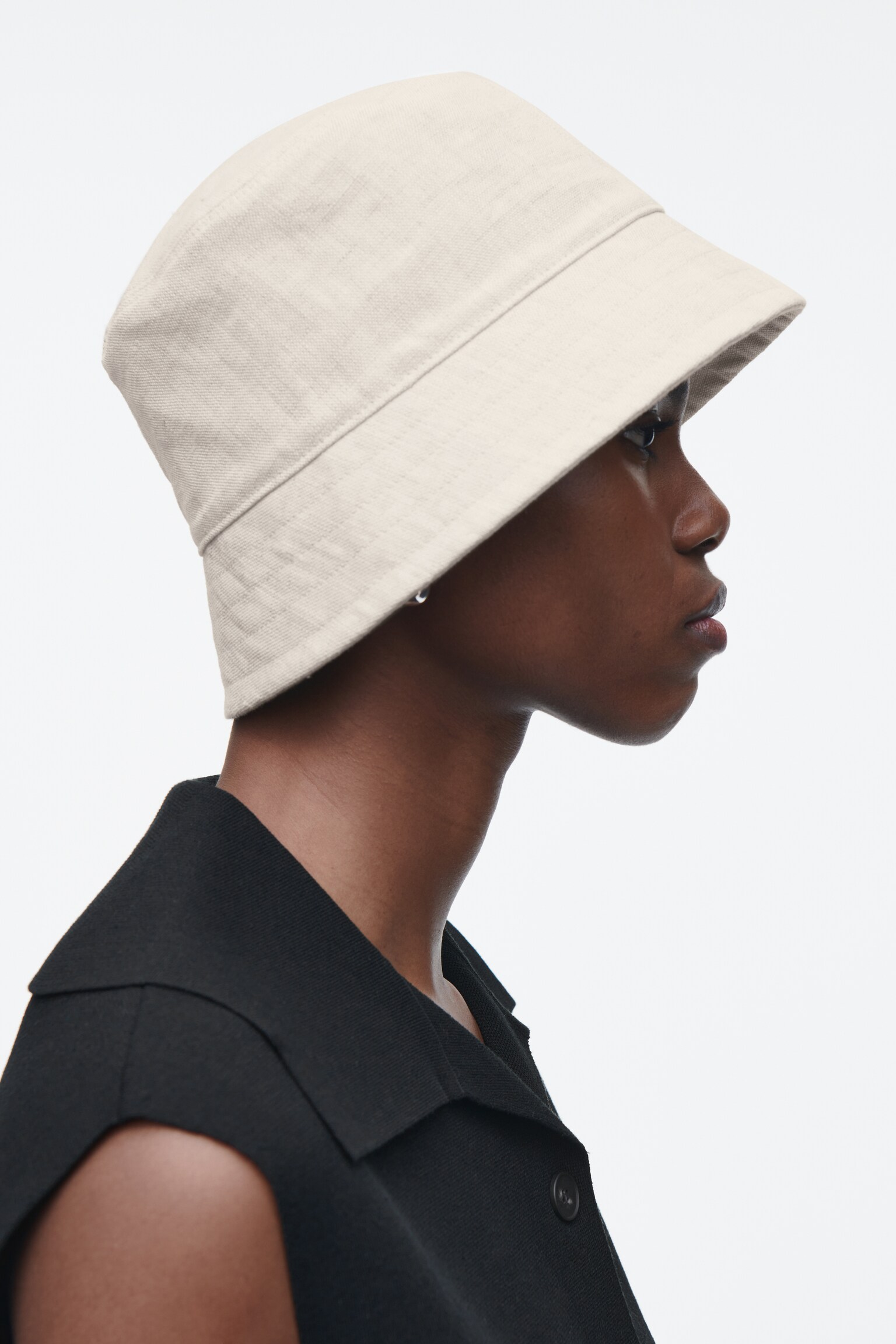 GORRO PESCADOR DE LINO - BEIGE CLARO/SIN TEÑIR - 3