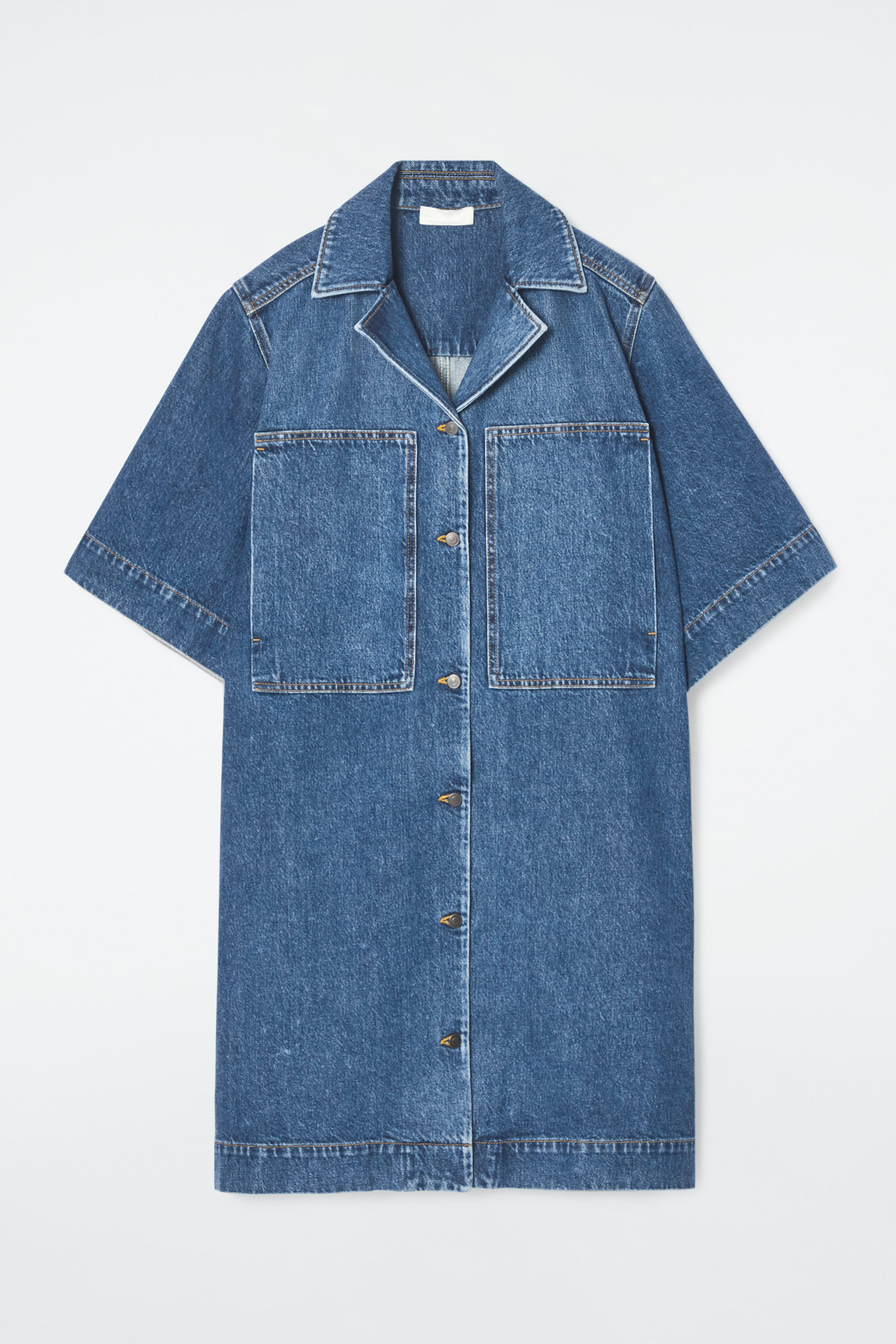 MINI DENIM SHIRT DRESS - BLUE | COS